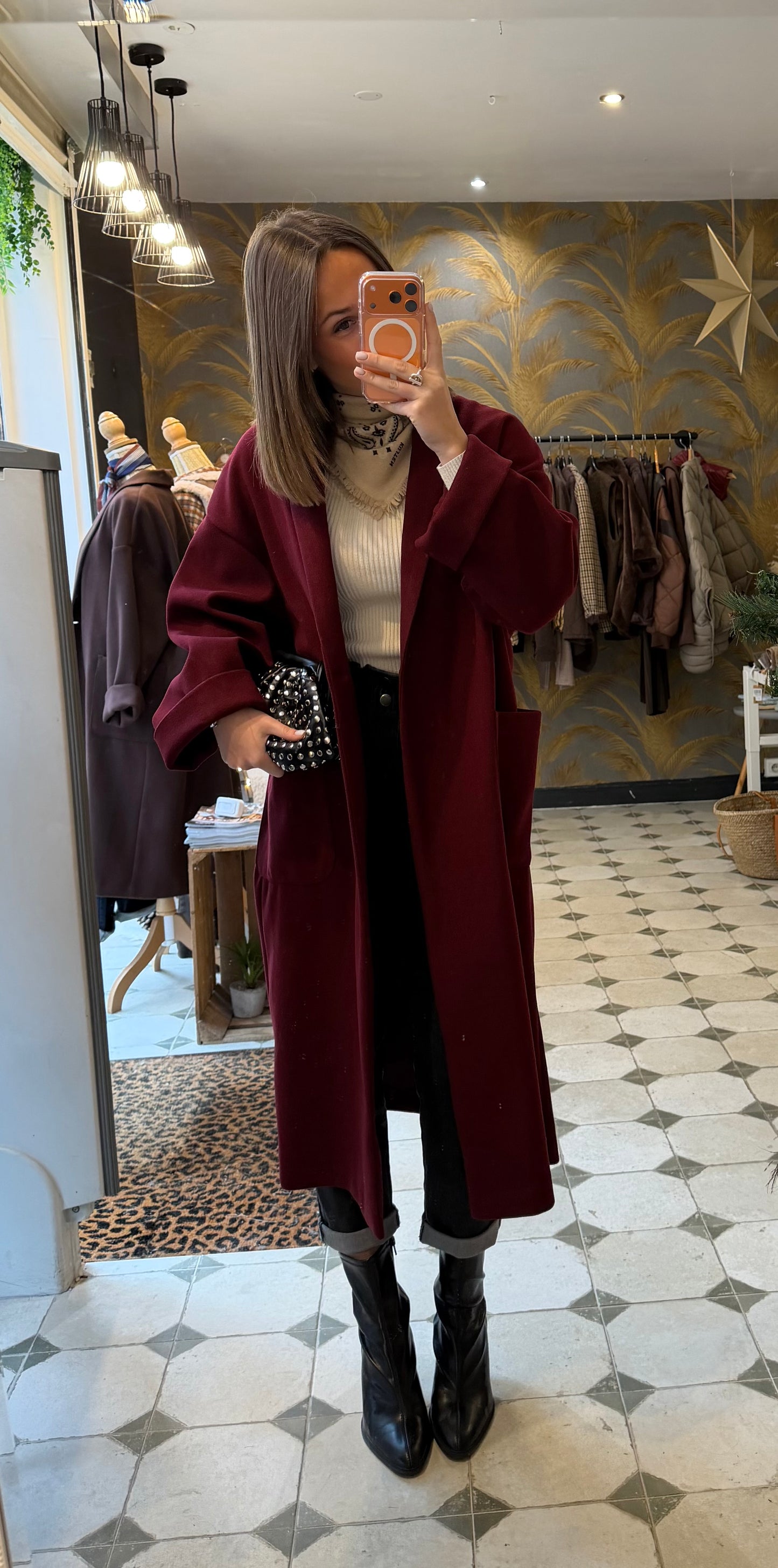 Manteau Tom bordeaux