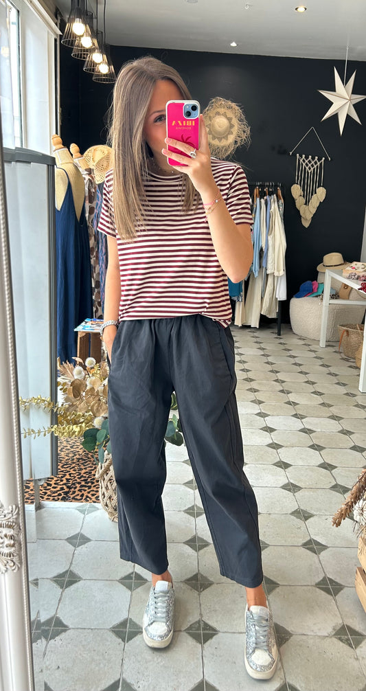 Pantalon Magique en toile gris - Johanna Paris