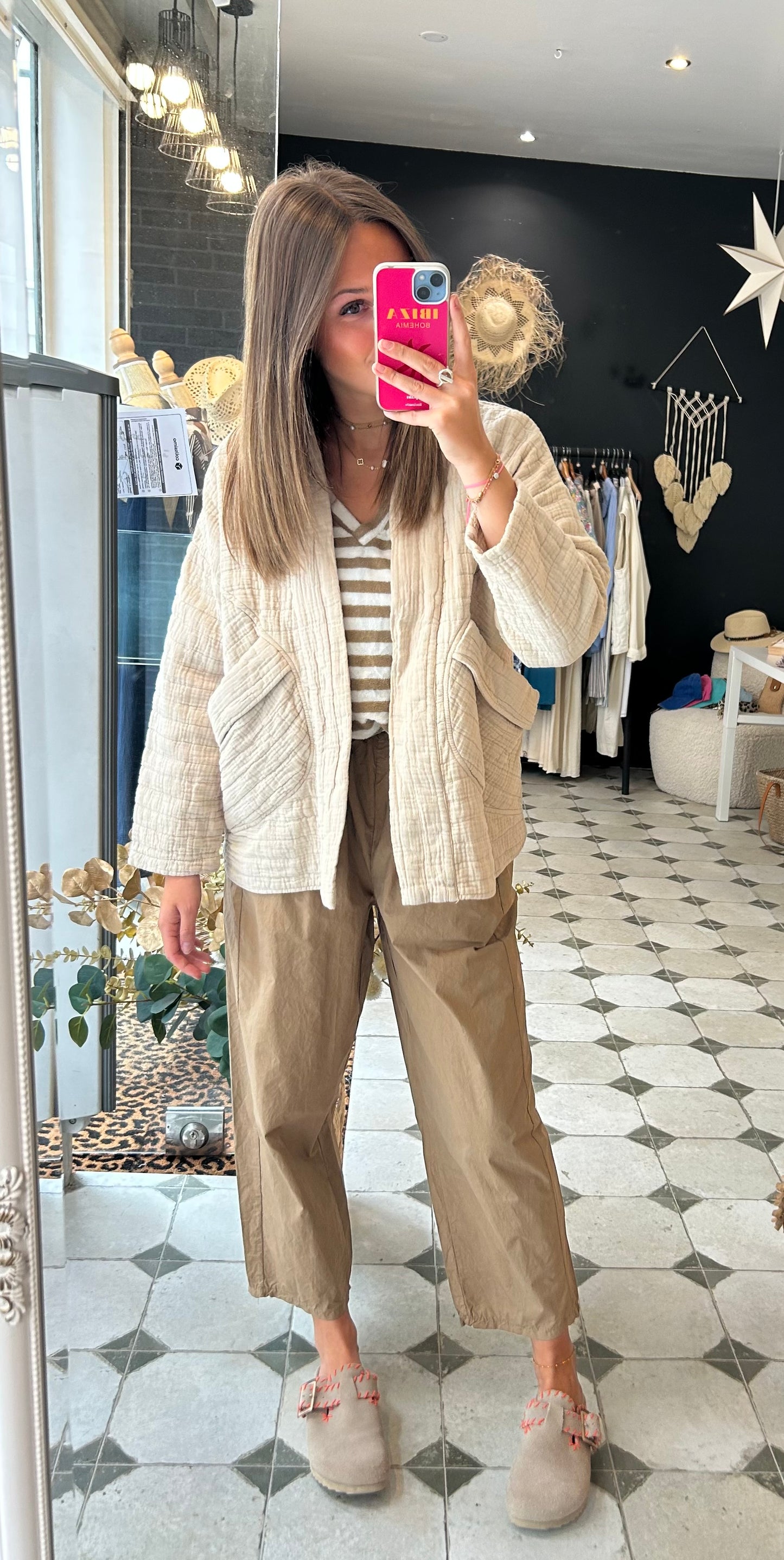 Veste matelassée beige - Johanna Paris