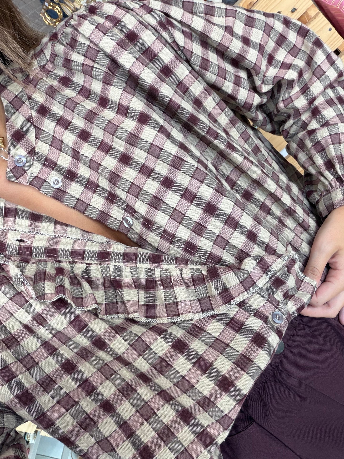 Chemise Vania rose/prune - Johanna Paris