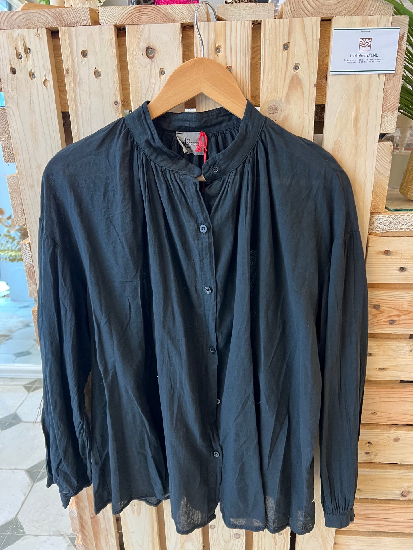 Chemise Clémentine noire Johanna Paris