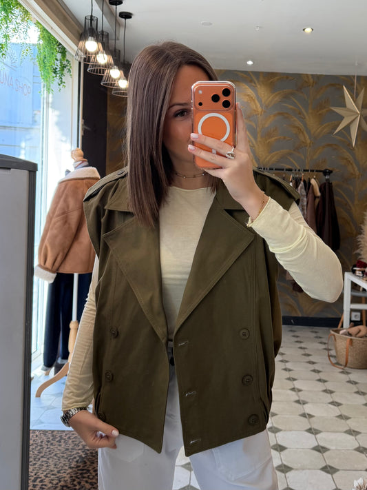 Gilet sans manches Pia kaki - Johanna Paris