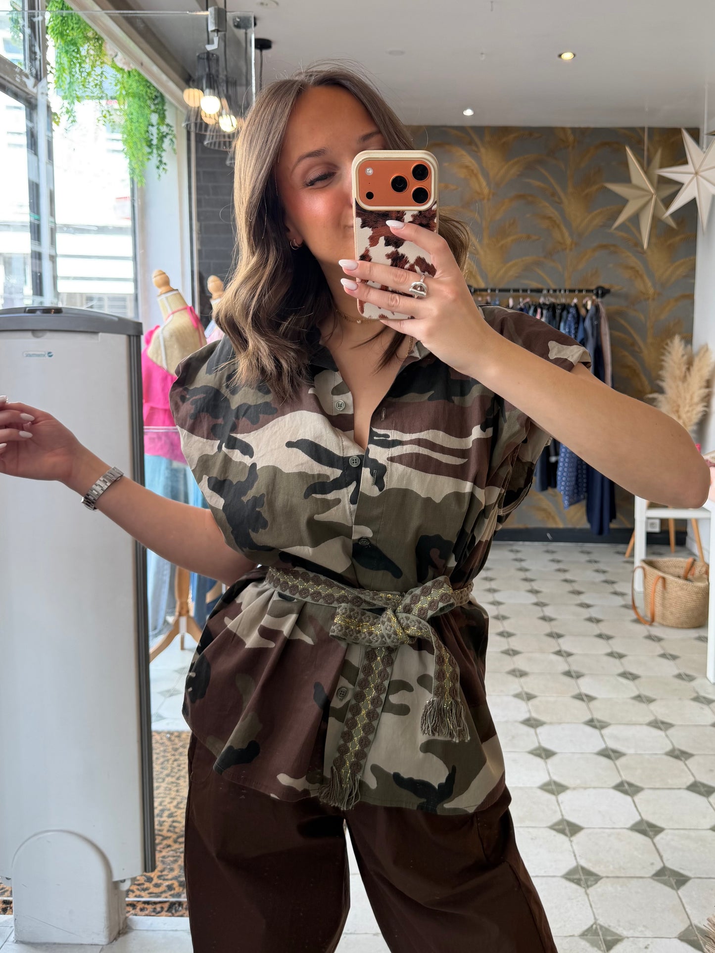 Chemise militaire avec épaulettes - Johanna Paris