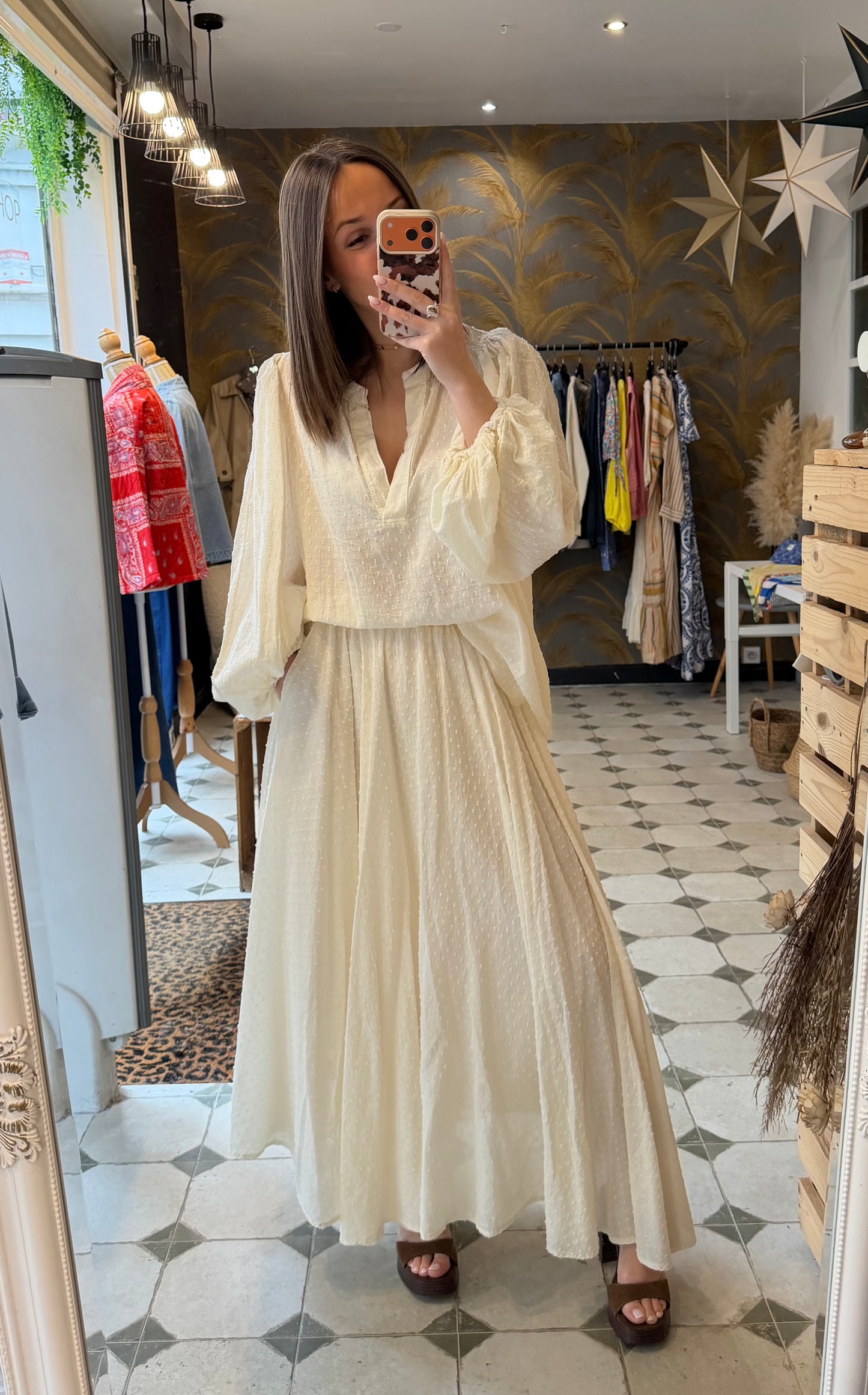 Jupe Flore écrue - Johanna Paris