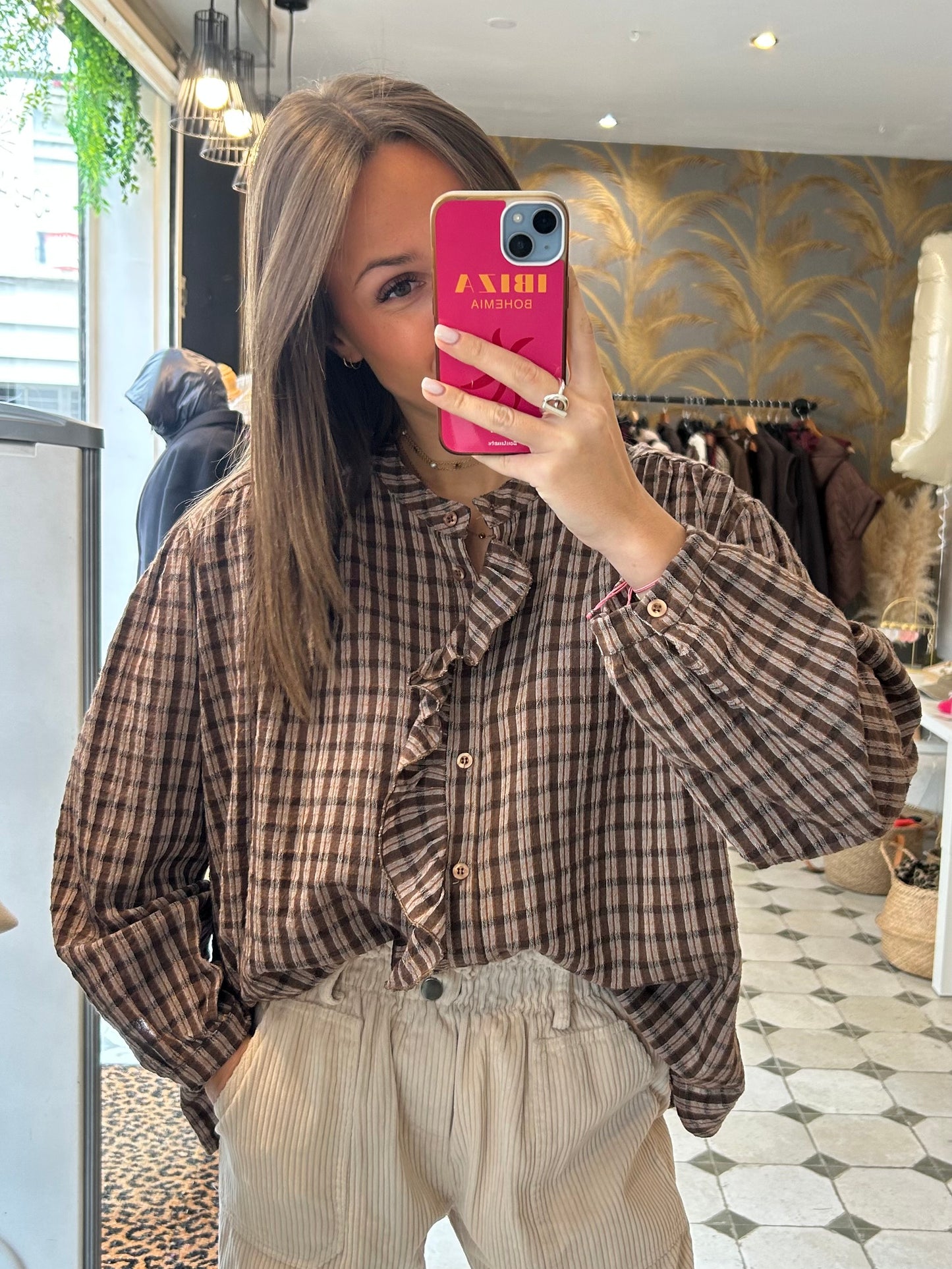 Chemise Gabrielle chocolat - Johanna Paris