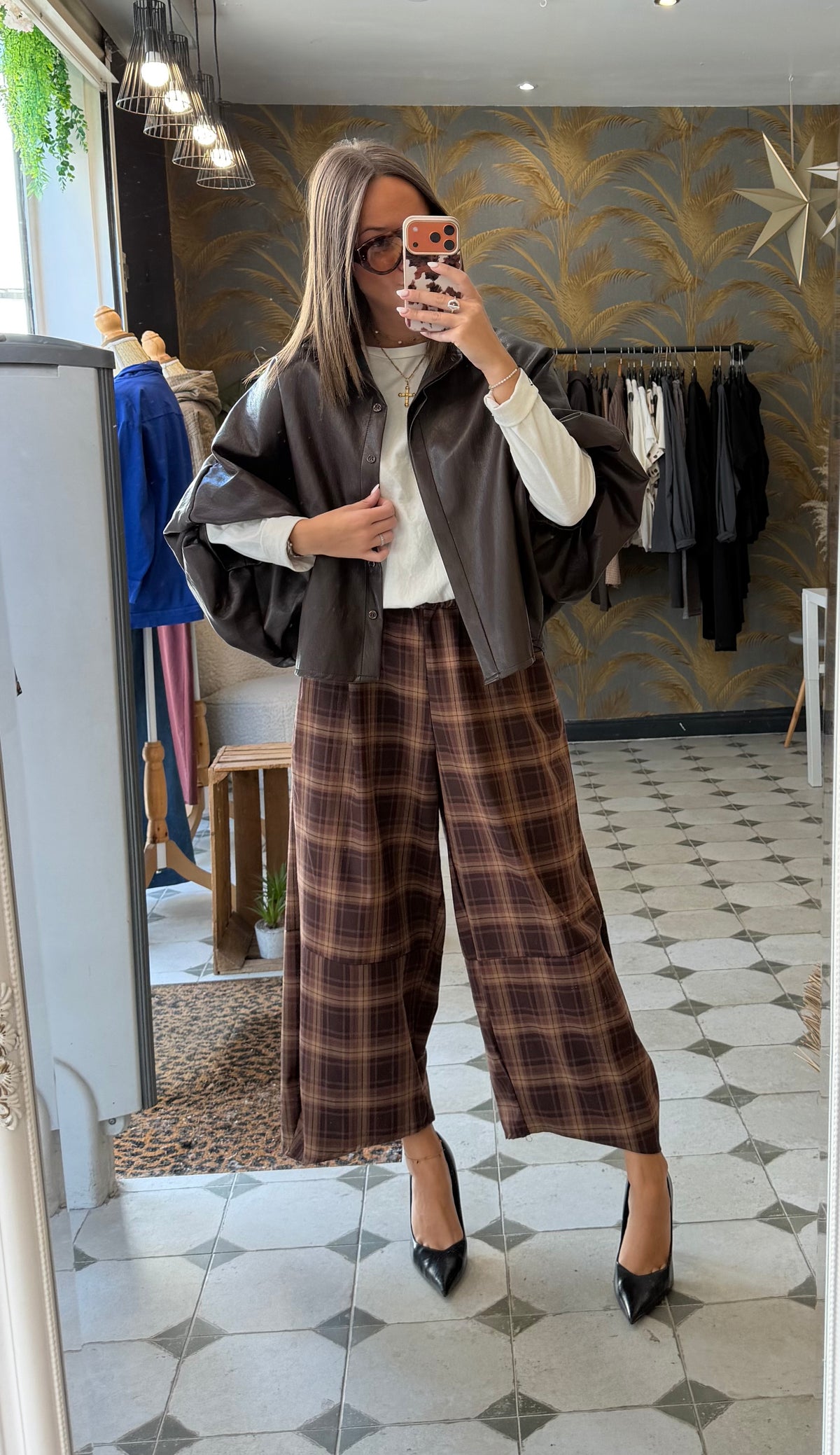 Pantalon forme ballon à carreaux - Johanna Paris