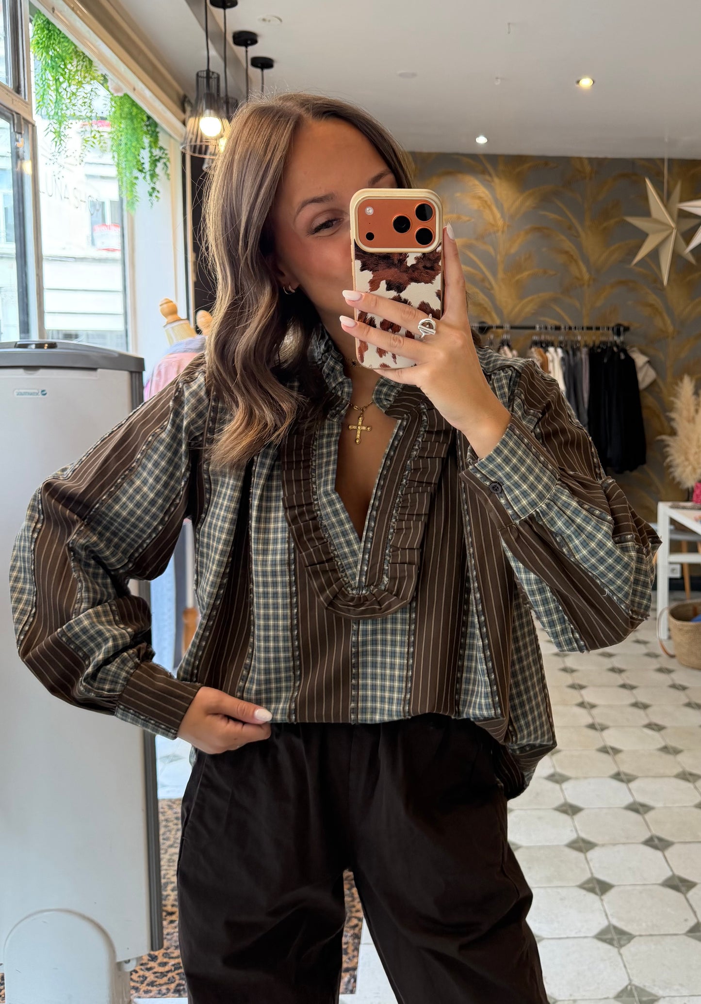 Blouse Sybille marron - Johanna Paris