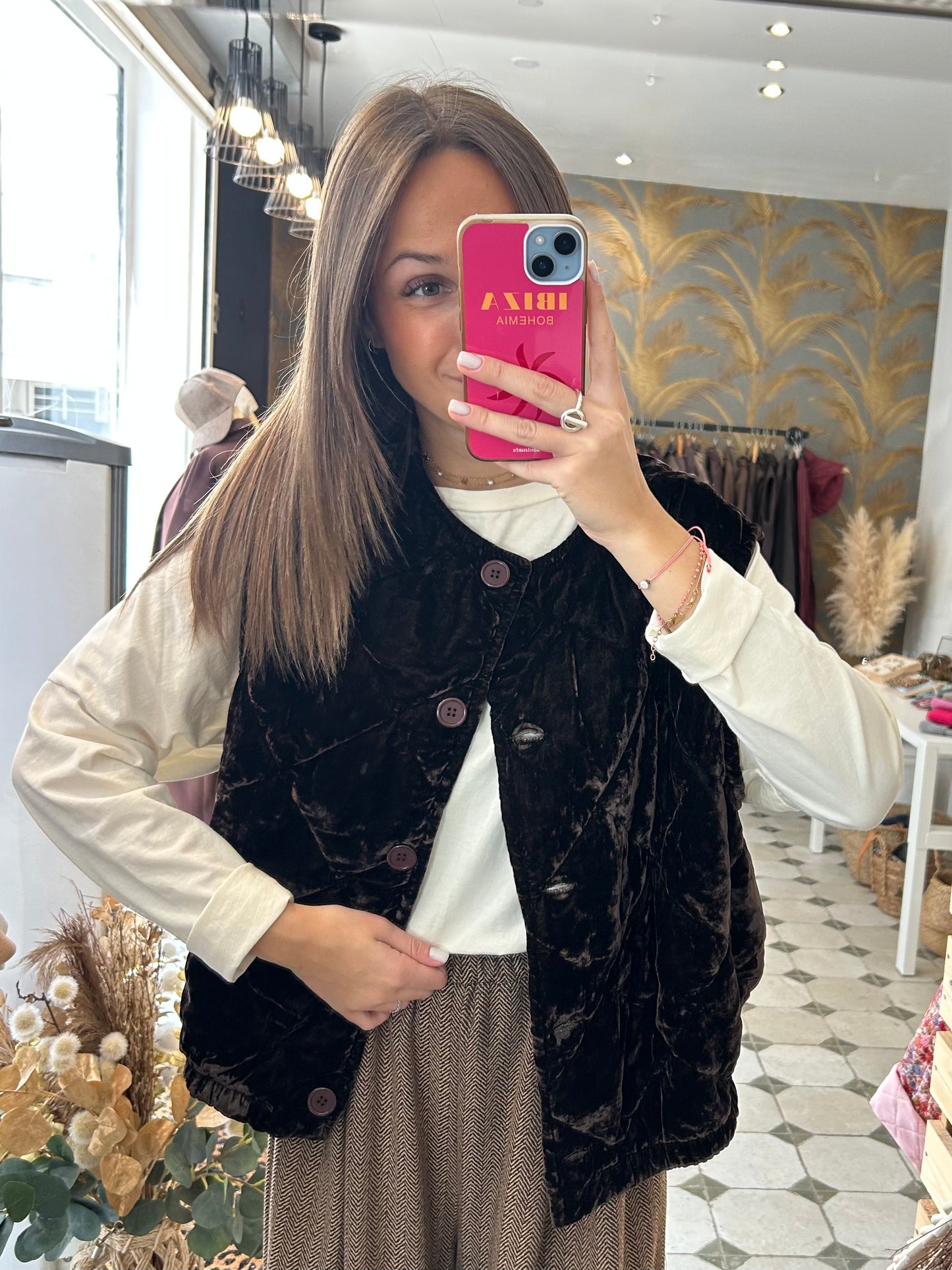 Gilet Alfie chocolat - Johanna Paris