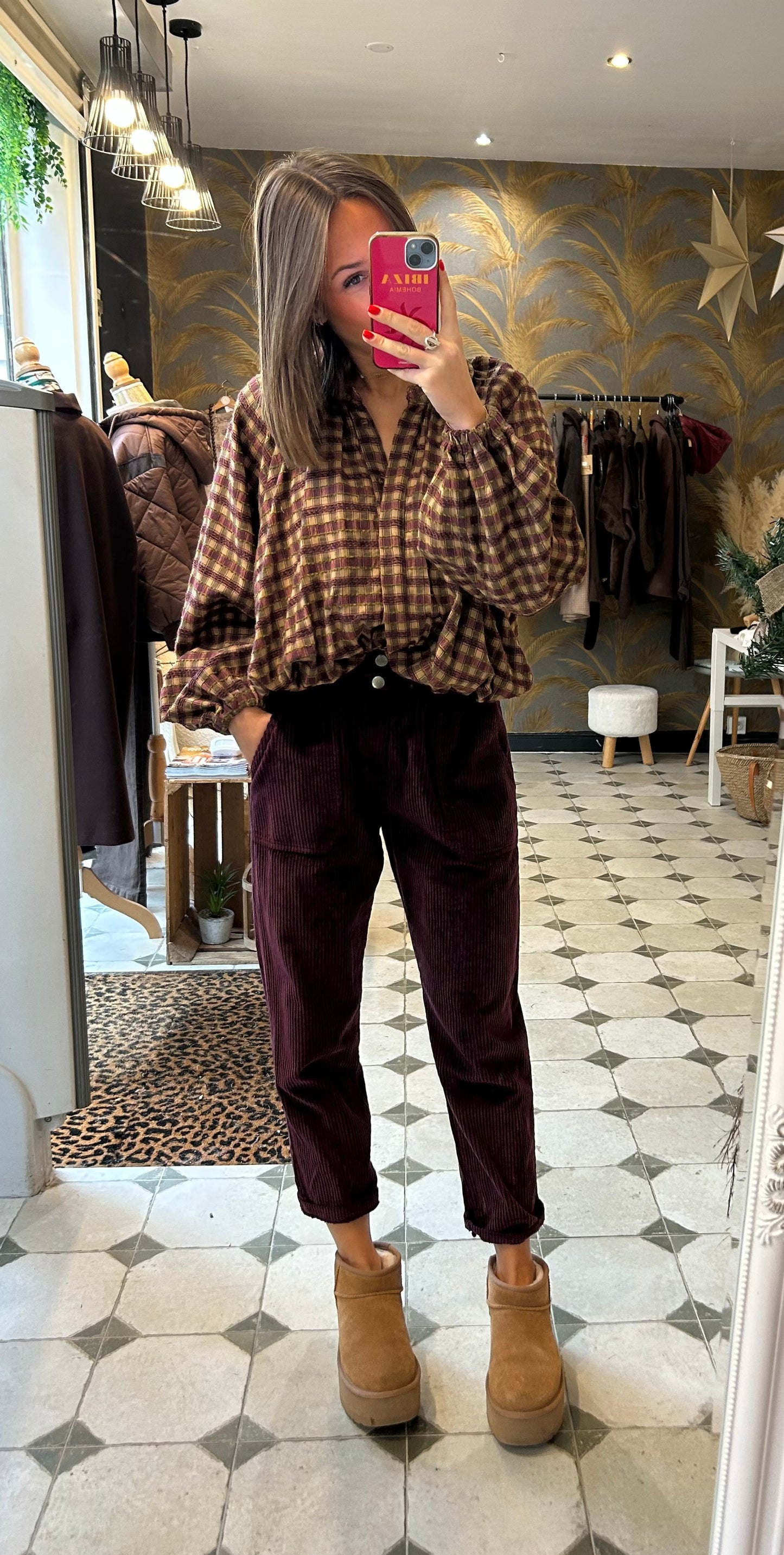 Chemise boule Lou prune - Johanna Paris