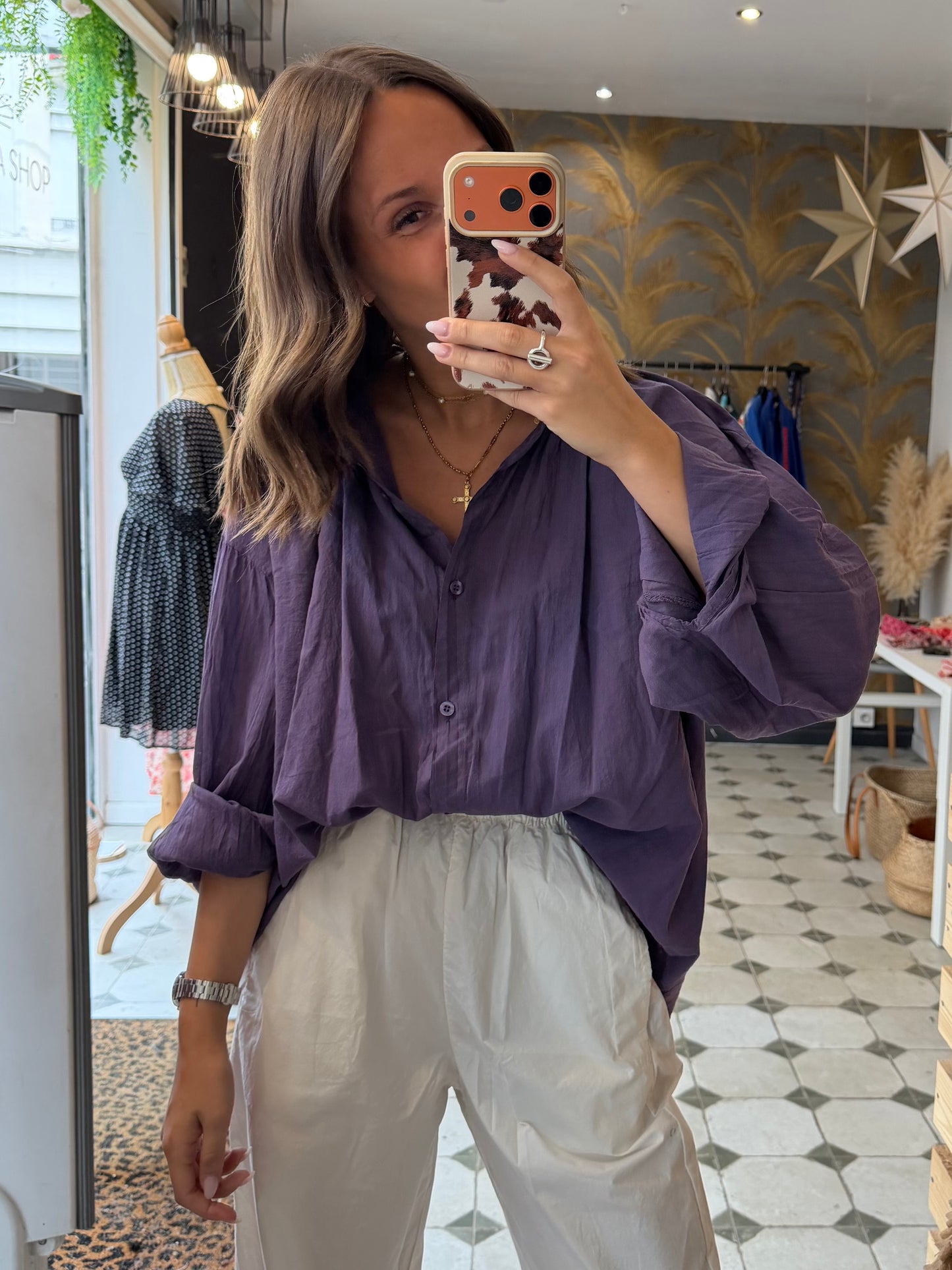 Chemise Clémentine violet - Johanna Paris