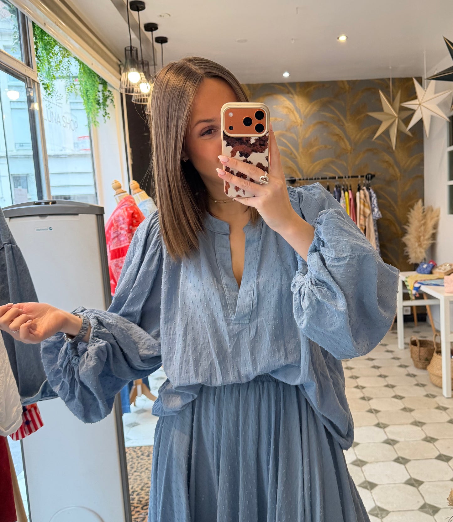 Blouse Flore bleue - Johanna Paris