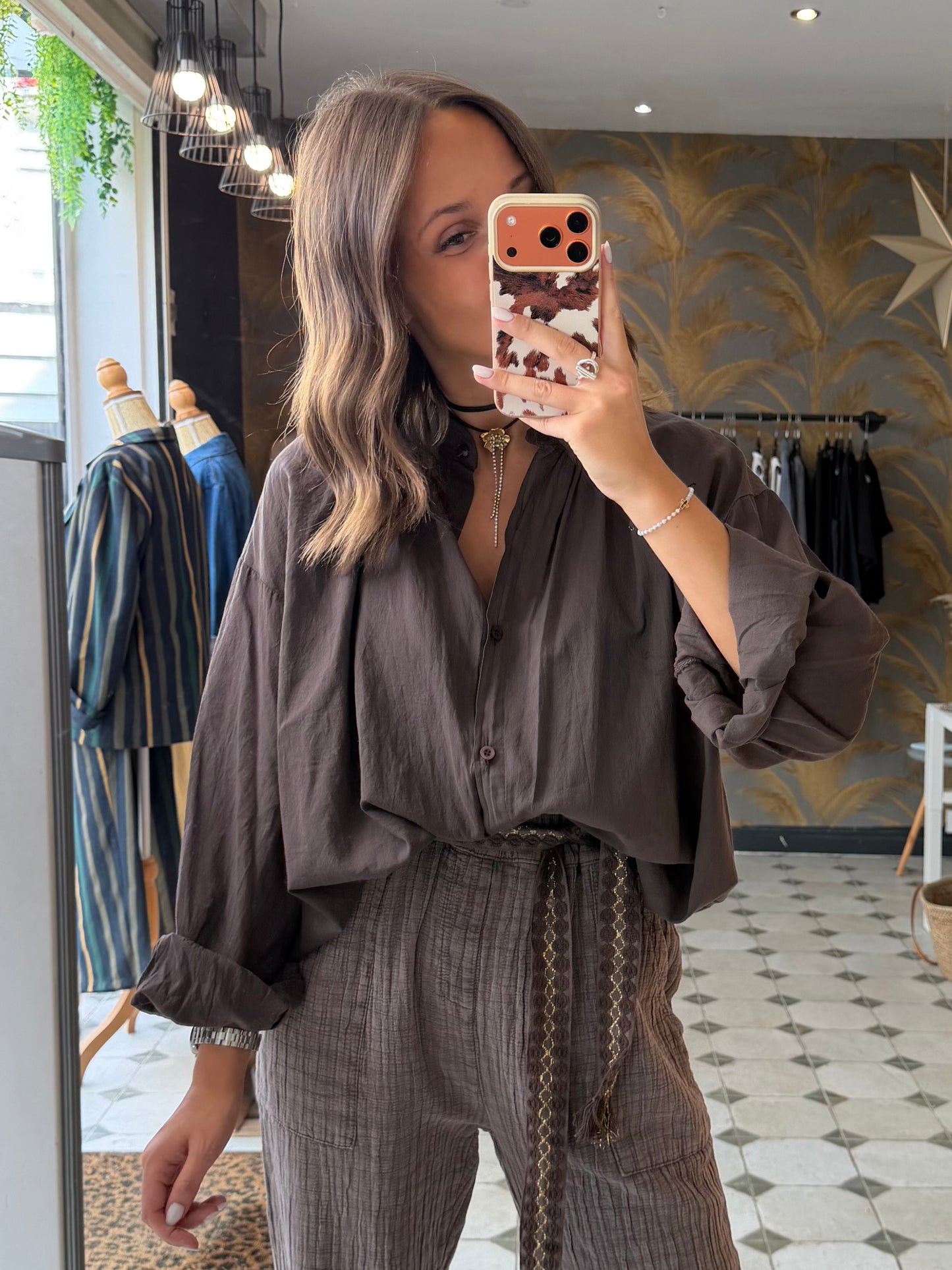 Chemise Clémentine chocolat - Johanna Paris