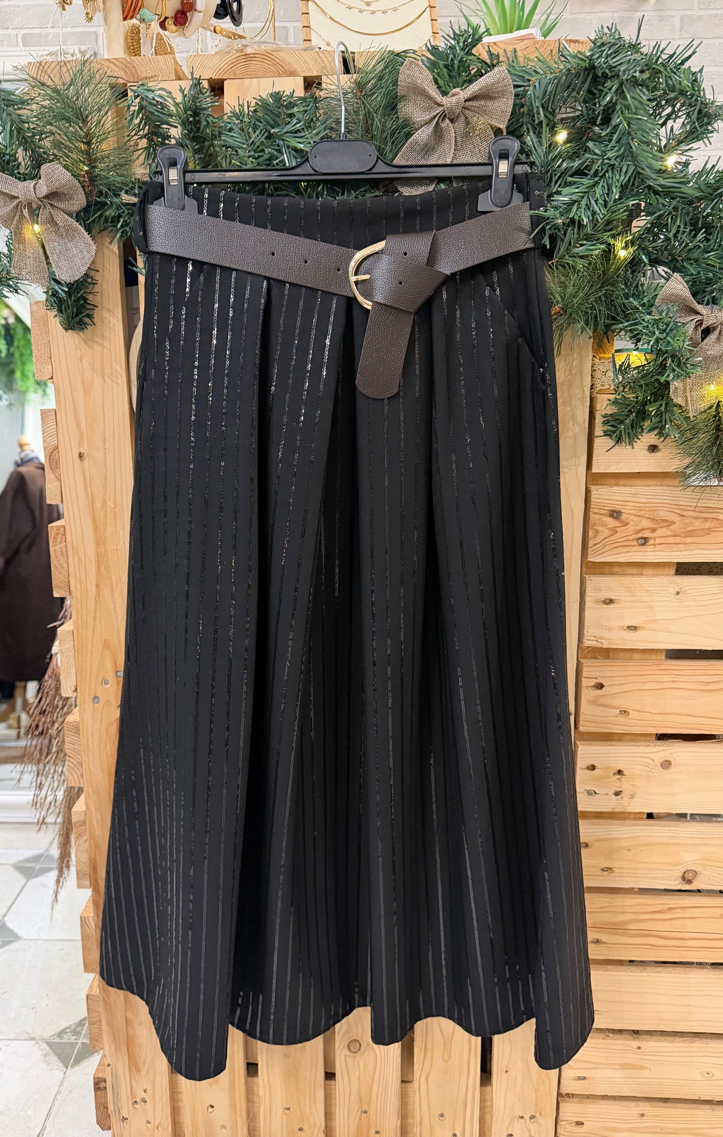 Jupe longue Marlène à paillettes - Johanna Paris