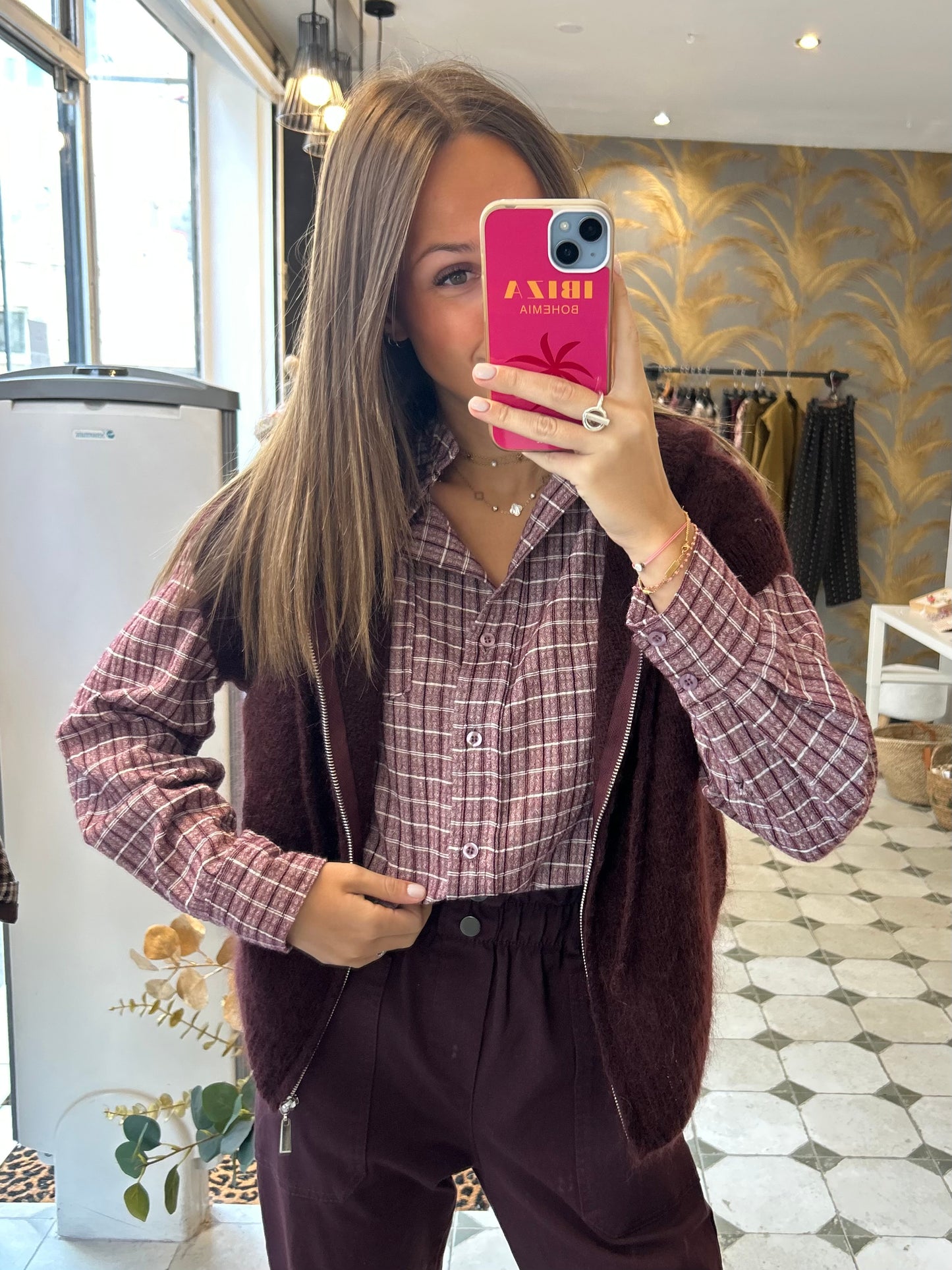 Pull sans manches Robin prune - Johanna Paris