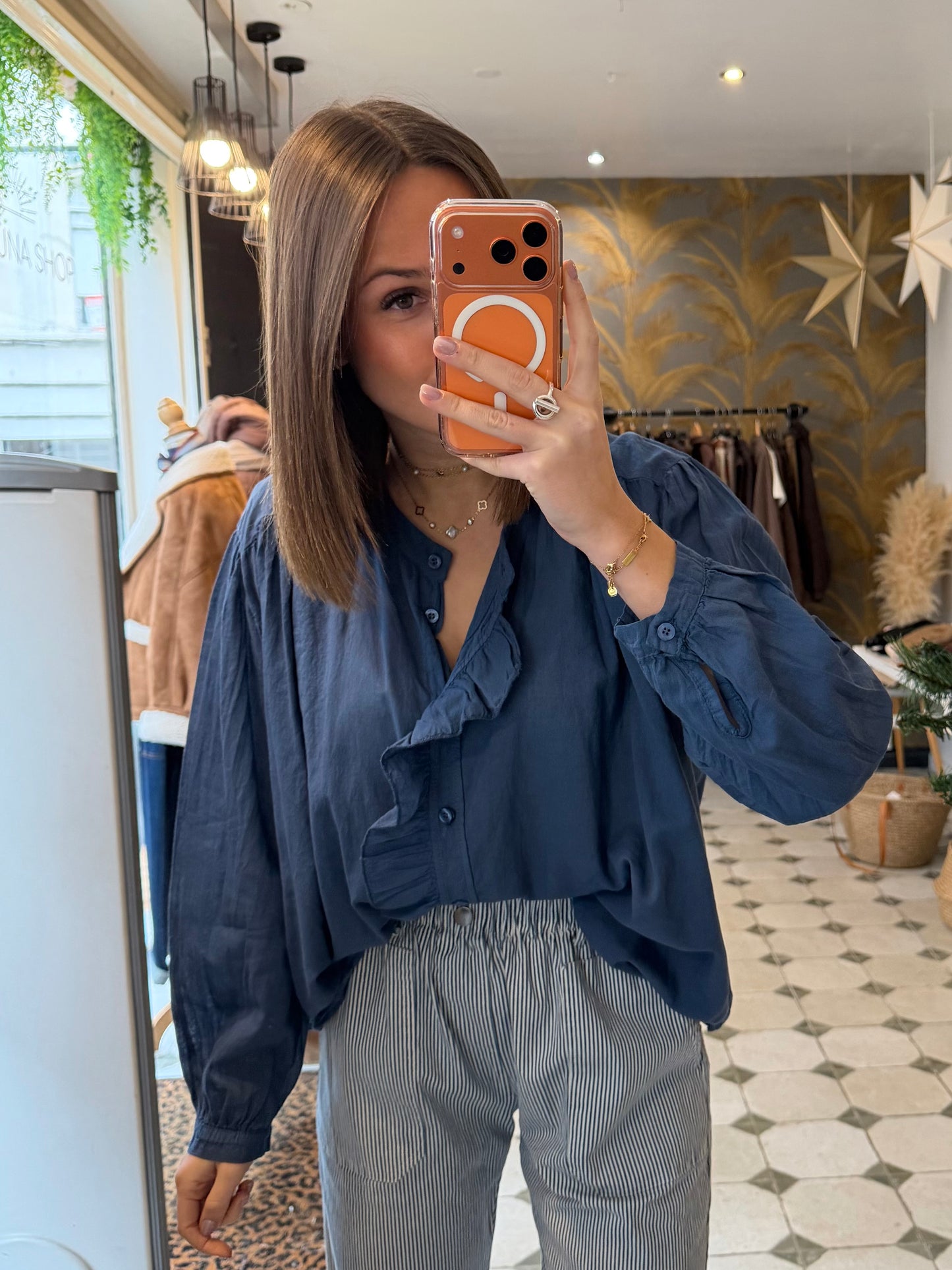 Chemise Soline bleu denim - Johanna Paris