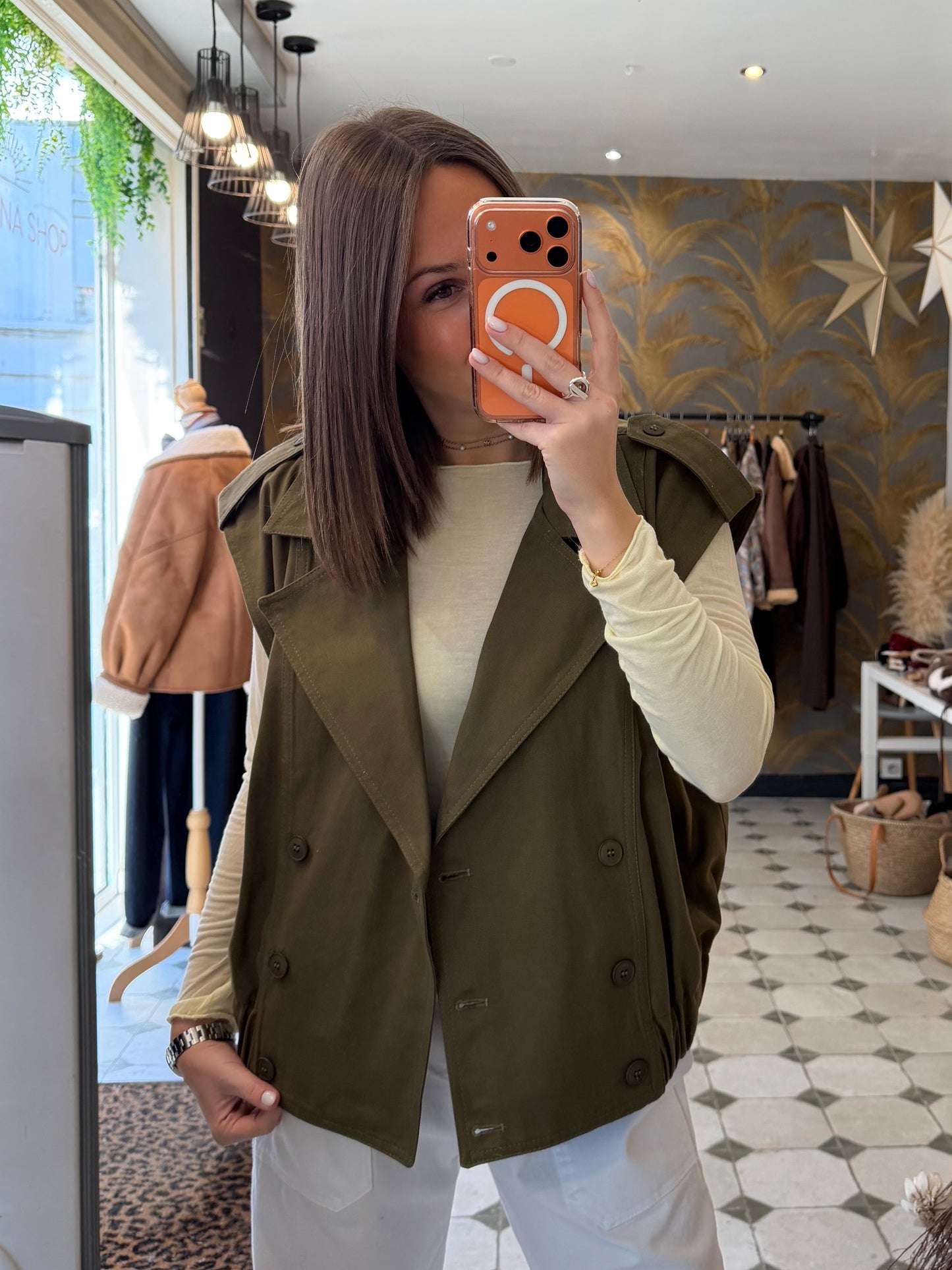 Gilet sans manches Pia kaki - Johanna Paris