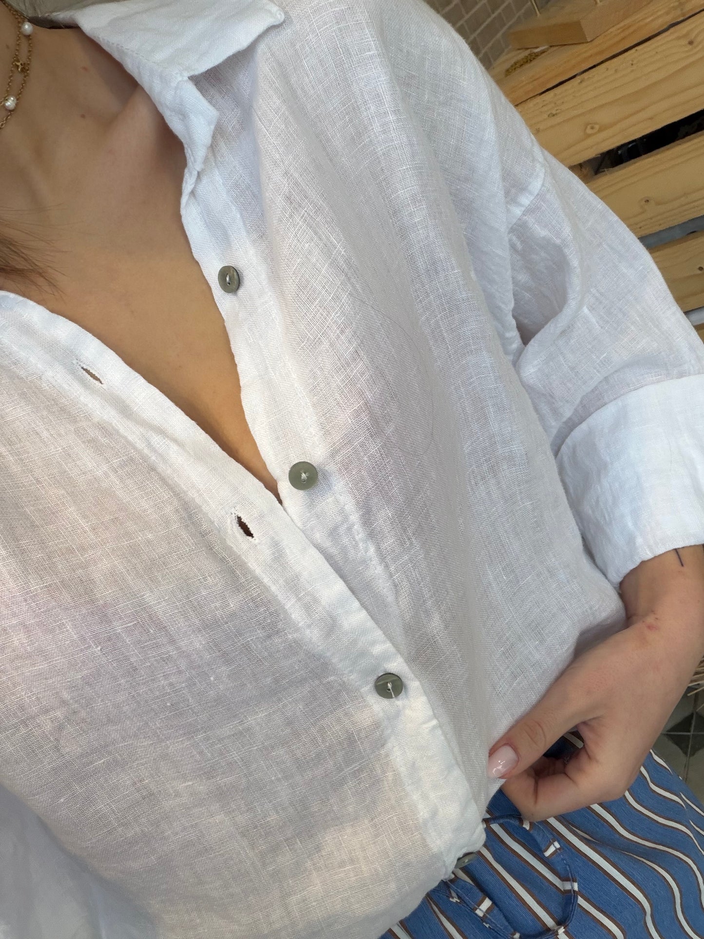 Chemise Lino blanche - Johanna Paris