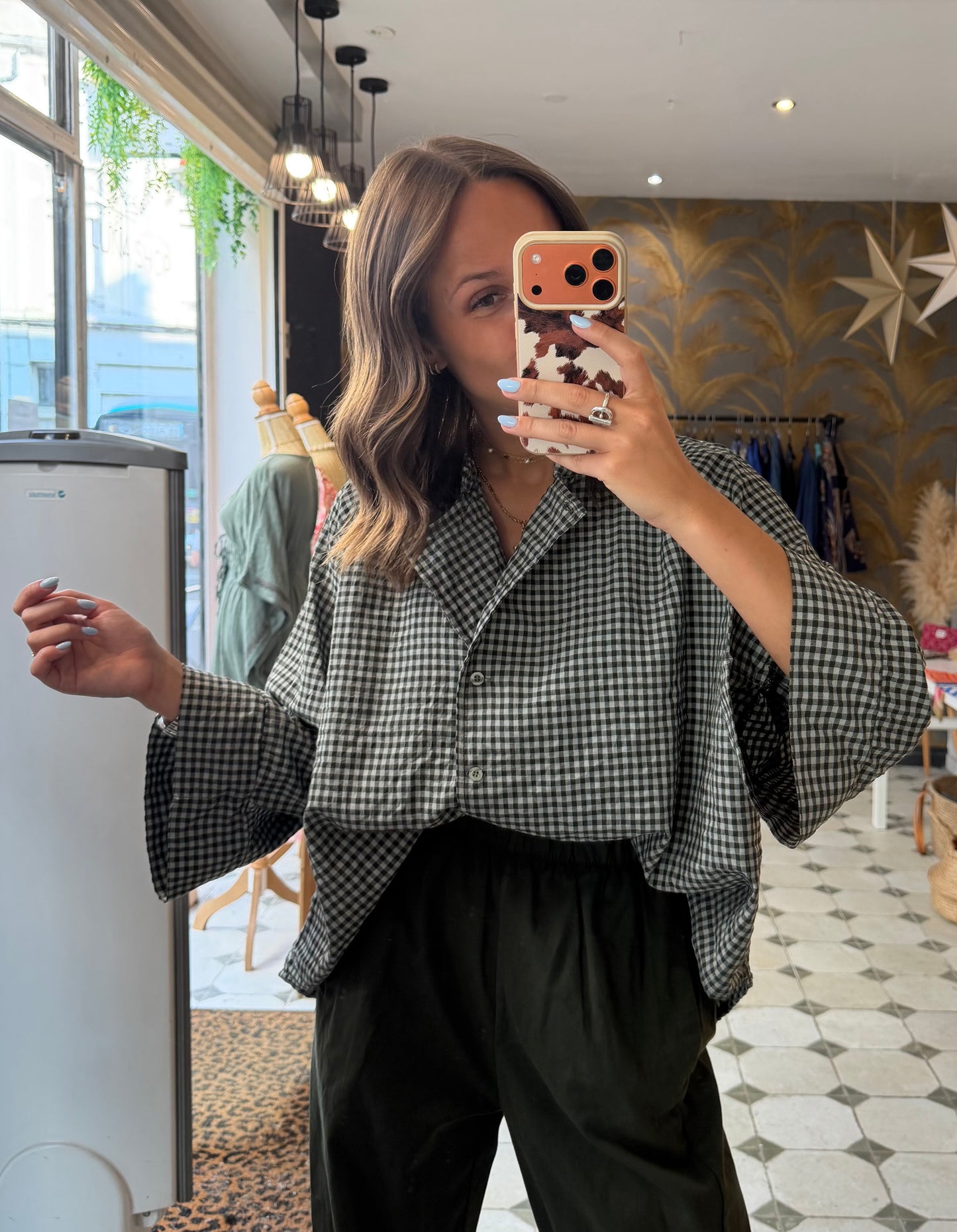 Blouse à carreaux vert - Johanna Paris