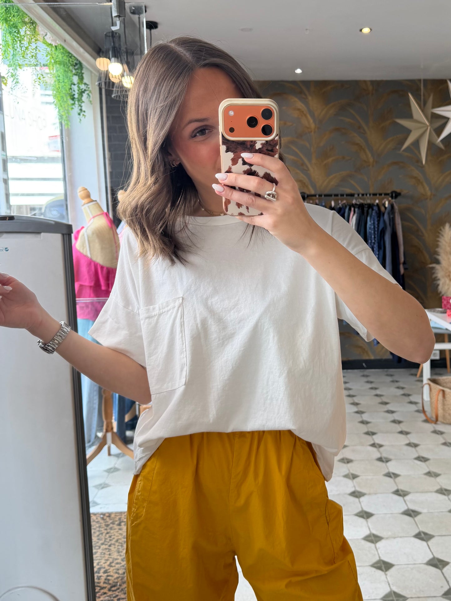 T-Shirt avec poche blanc - Johanna Paris