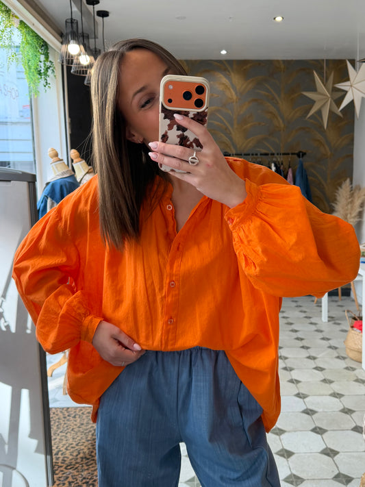 Chemise Clem orange - Johanna Paris