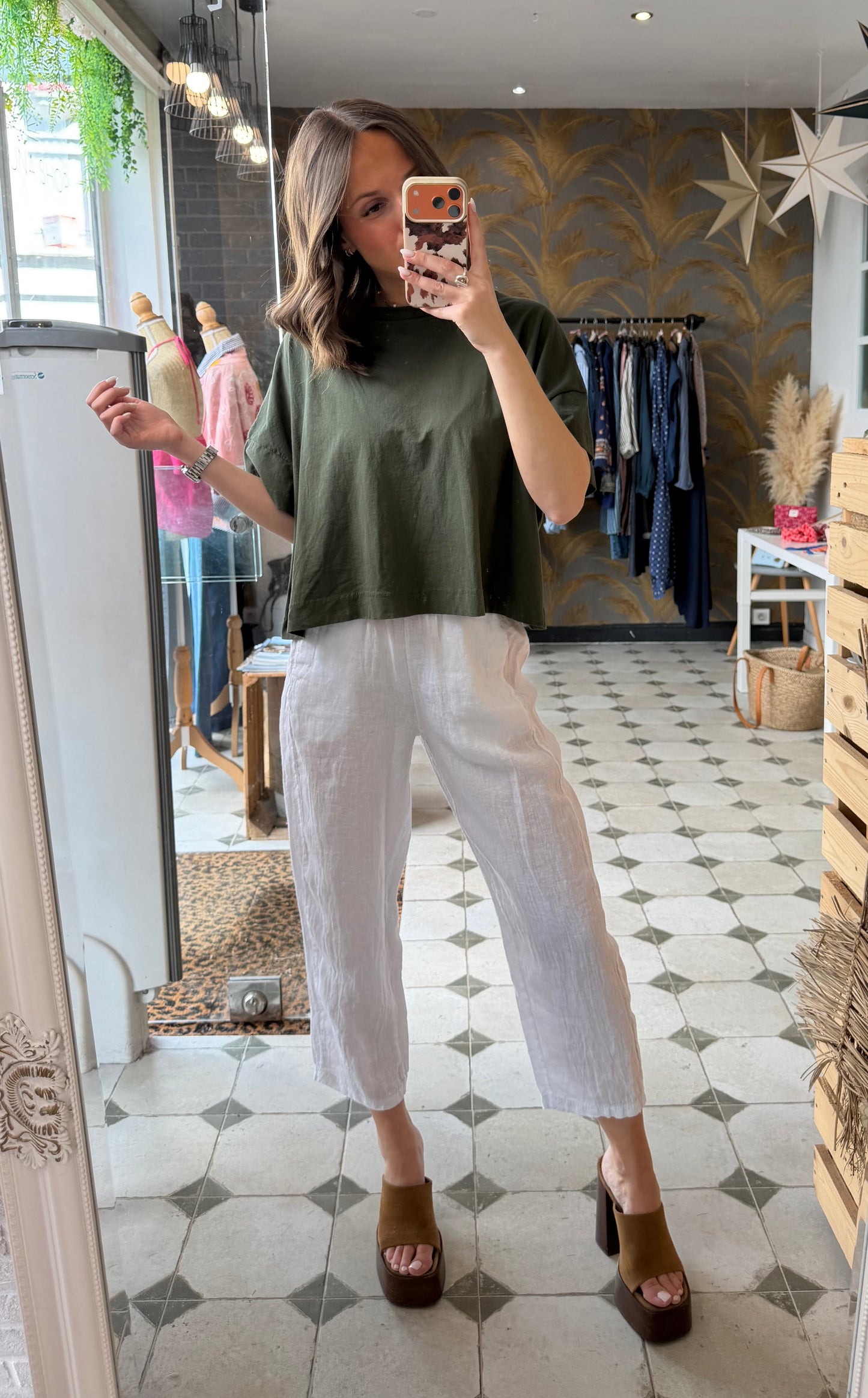 Pantalon Magique en lin blanc  - Johanna Paris