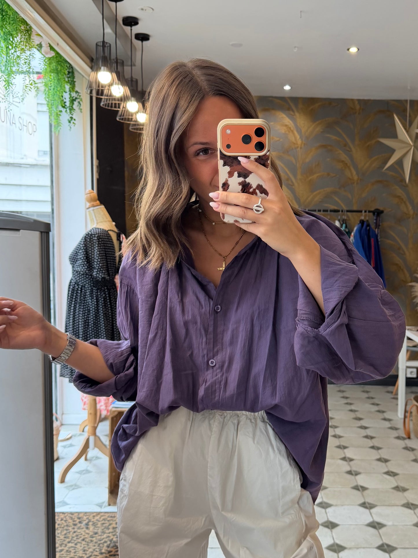 Chemise Clémentine violet - Johanna Paris