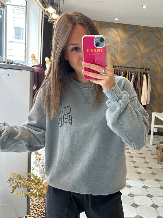 Sweat Ciao Bella gris - Johanna Paris
