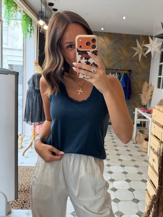 Débardeur bleu marine - Johanna Paris