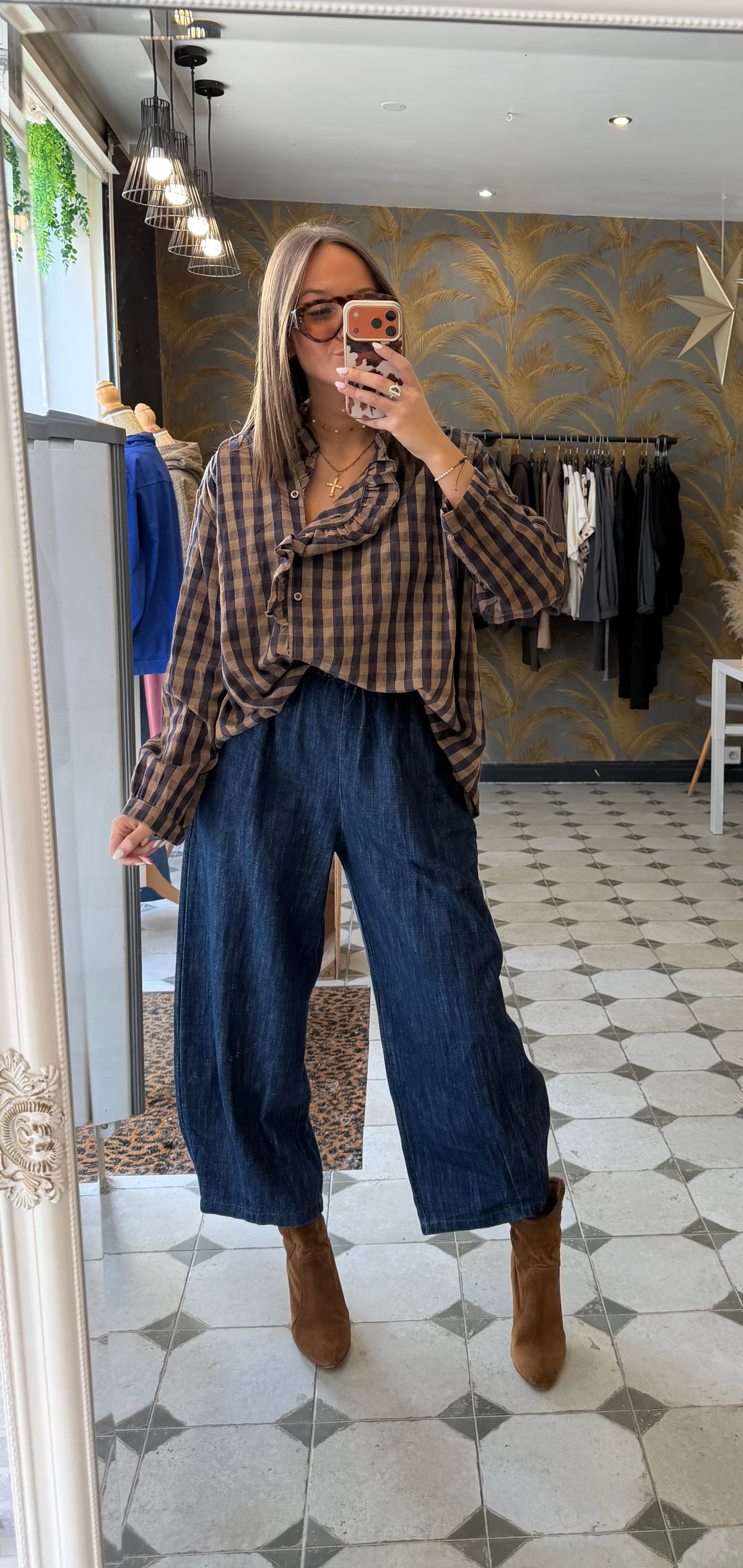 Pantalon style magique forme ballon en jean  - Johanna Paris