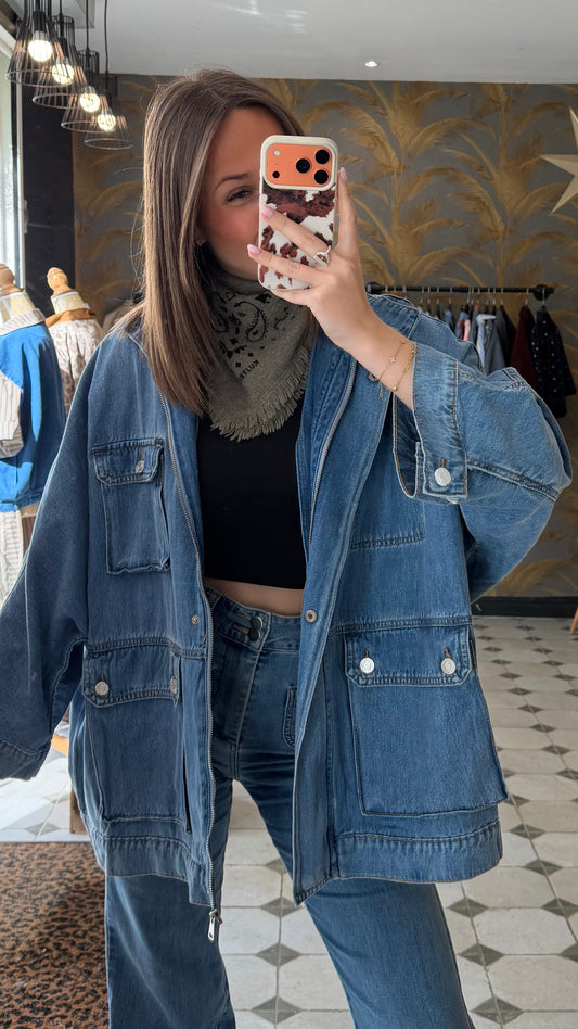 Veste en jean Sahara - Johanna Paris