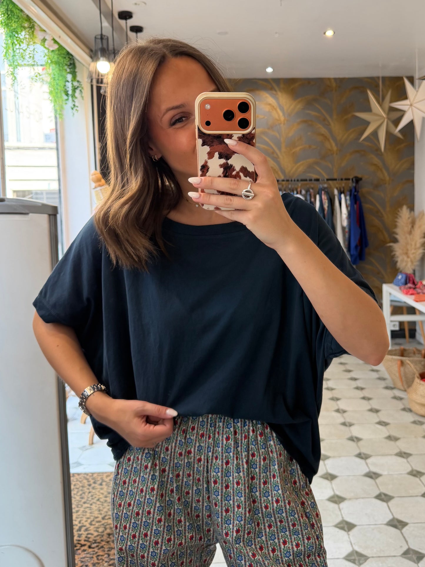 T-Shirt bleu marine - Johanna Paris