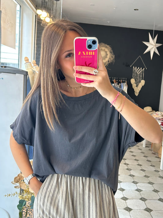 T-Shirt gris foncé - Johanna Paris