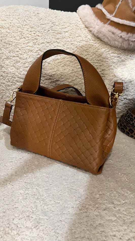 Sac en cuir camel