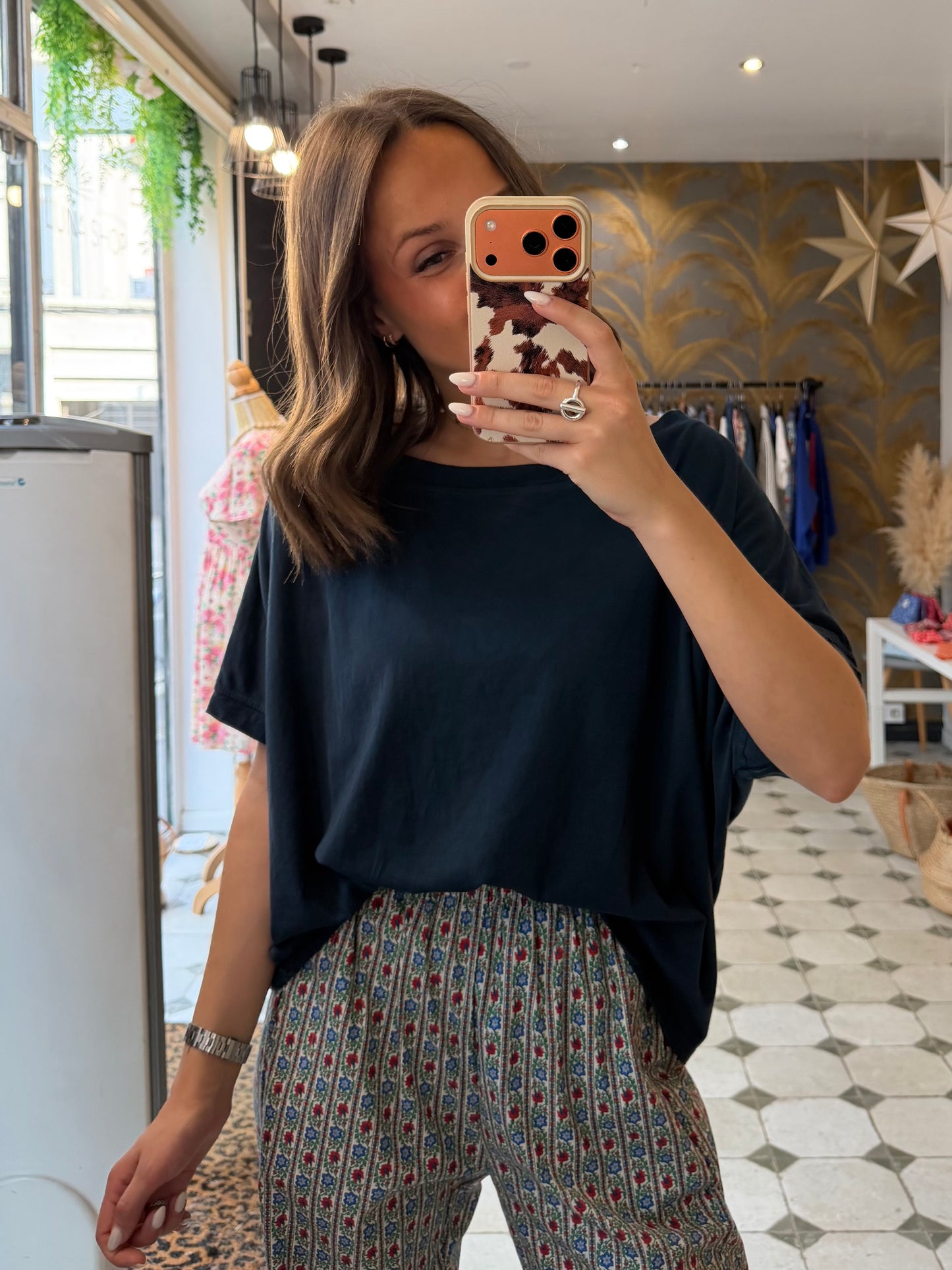 T-Shirt bleu marine - Johanna Paris