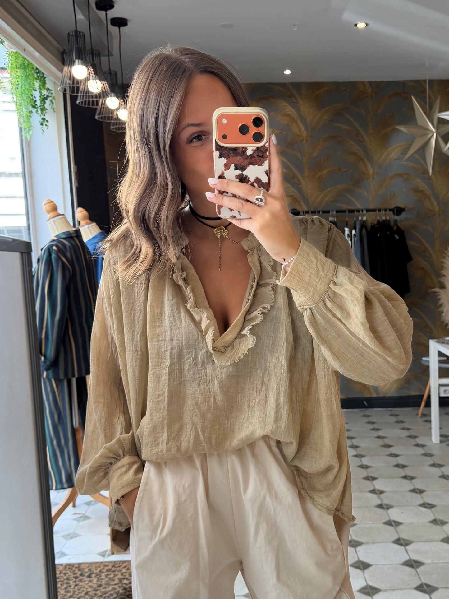 Blouse ML Aria beige - Johanna Paris