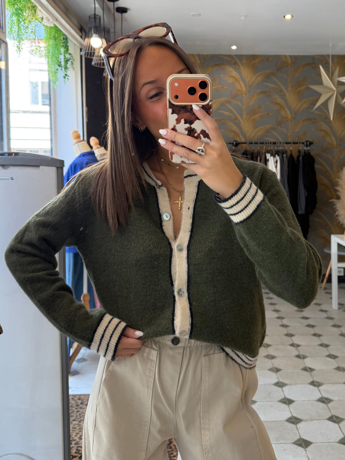Gilet en laine kaki - Johanna Paris