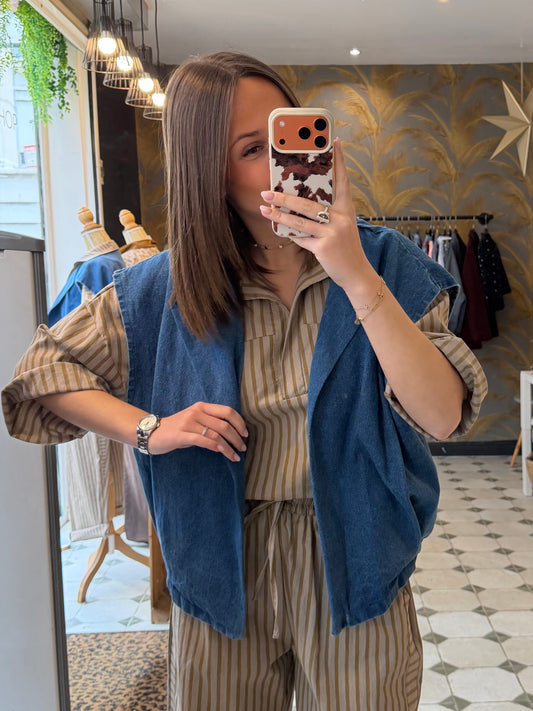 Veste sans manches en jean Nelia - Johanna Paris