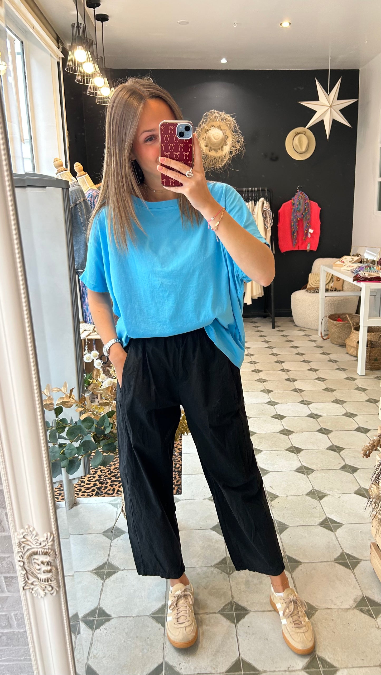 Pantalon Magique en toile fine noir - Johanna Paris