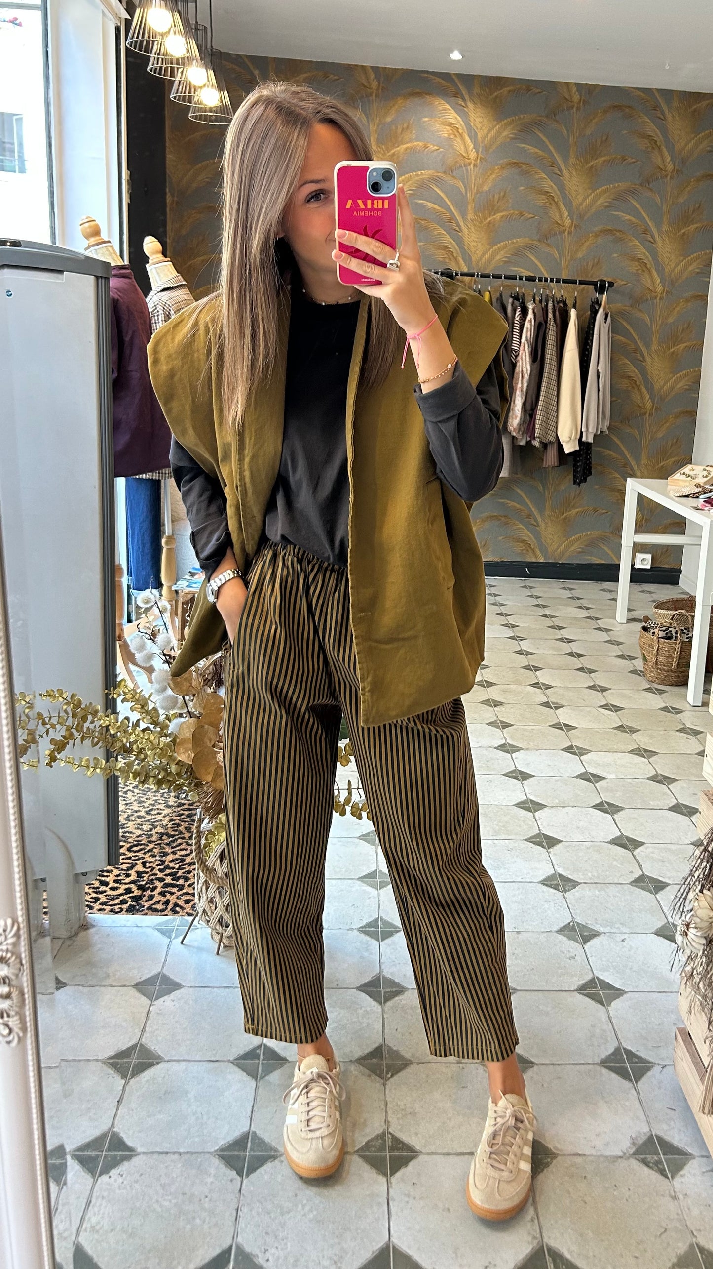 Veste sans manches Elea moutarde - Johanna Paris
