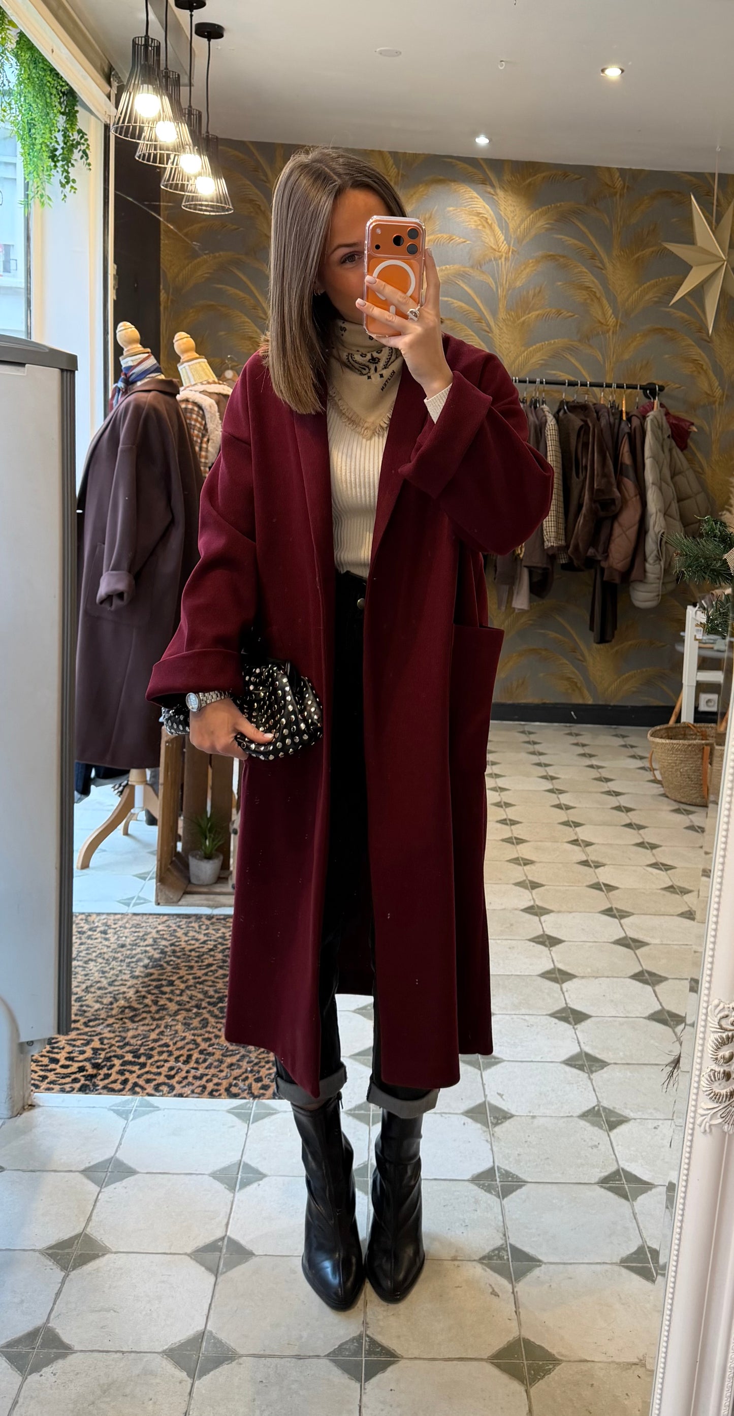 Manteau Tom bordeaux