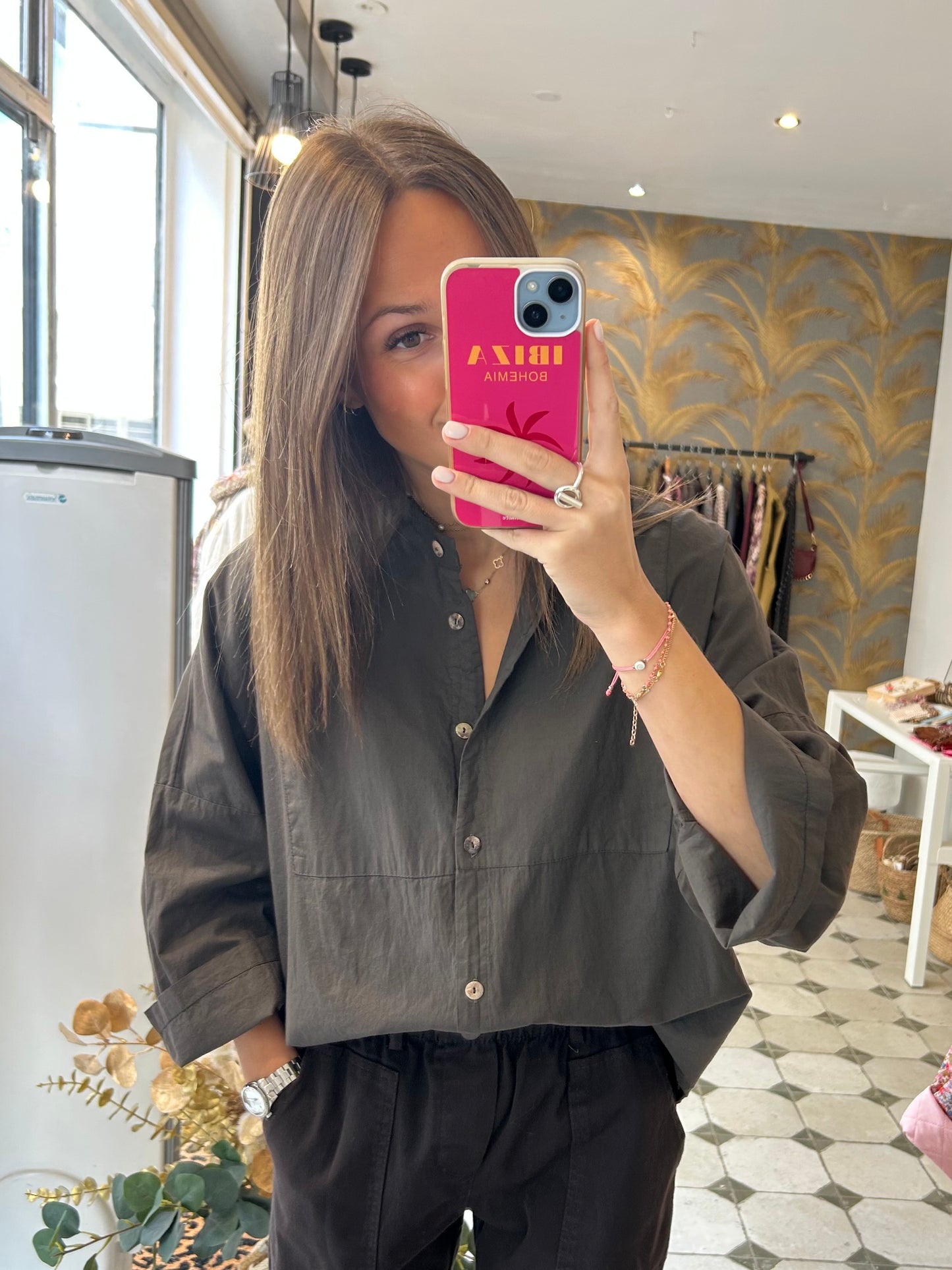 Chemise Ciara chocolat - Johanna Paris
