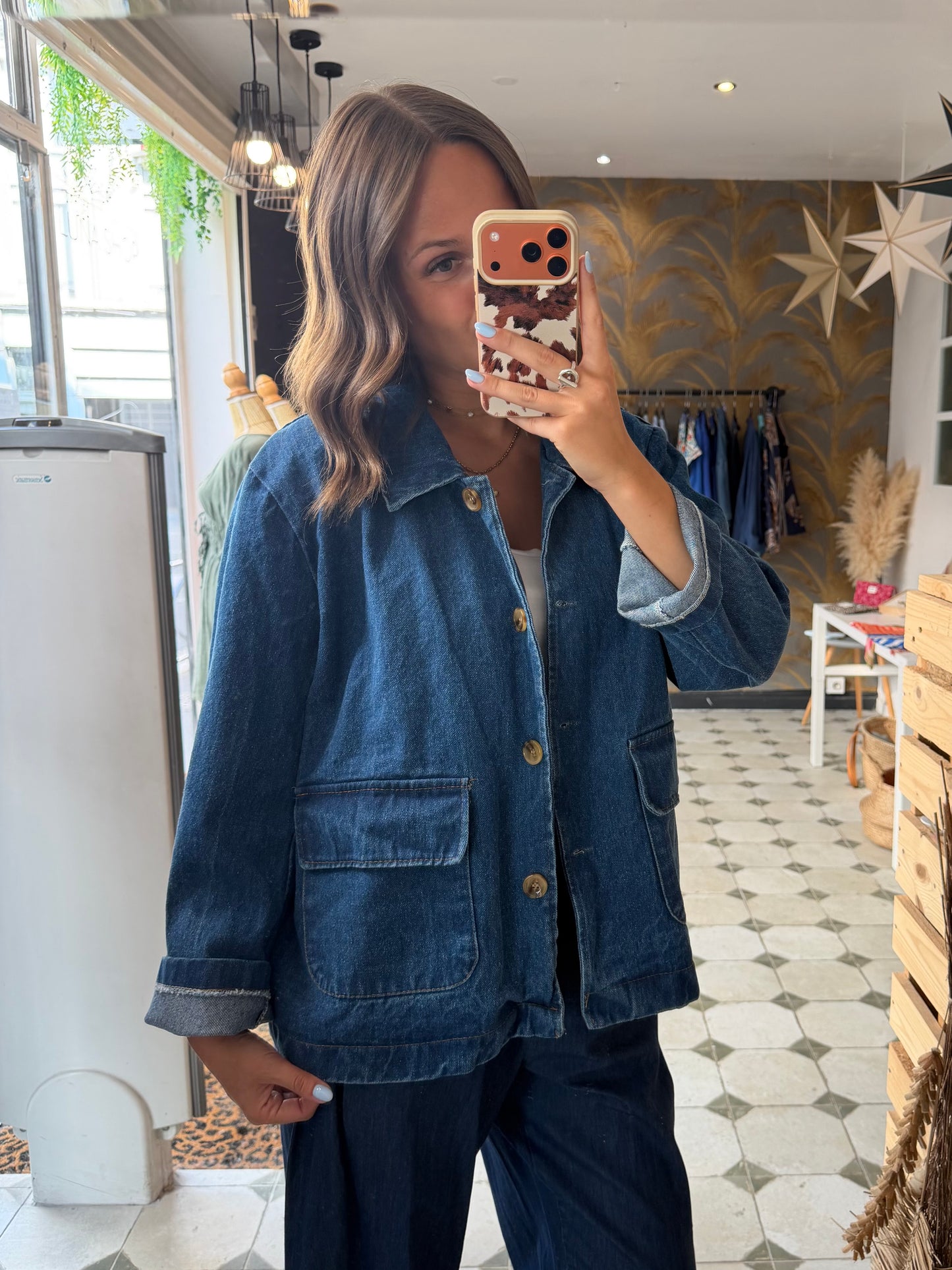 Veste en jean avec des poches - Johanna Paris