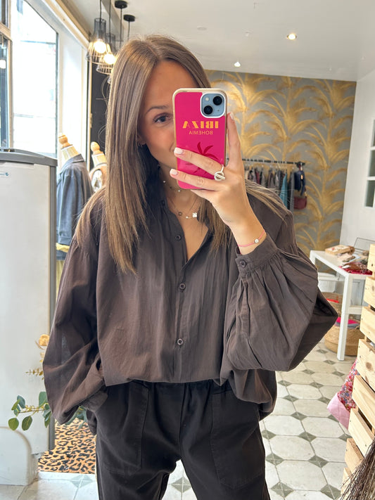 Chemise Clémentine chocolat - Johanna Paris