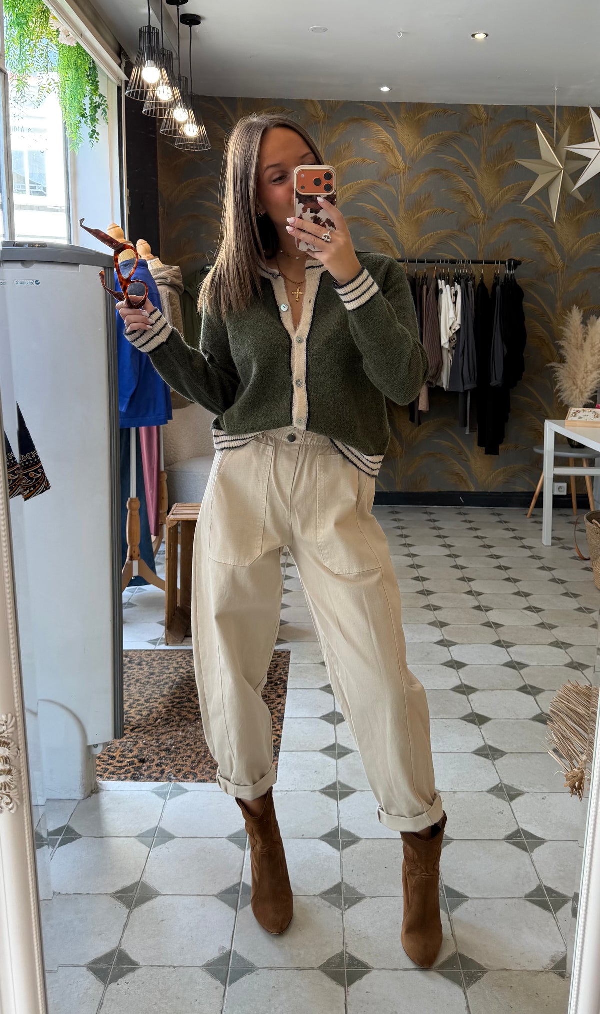 Gilet en laine kaki - Johanna Paris