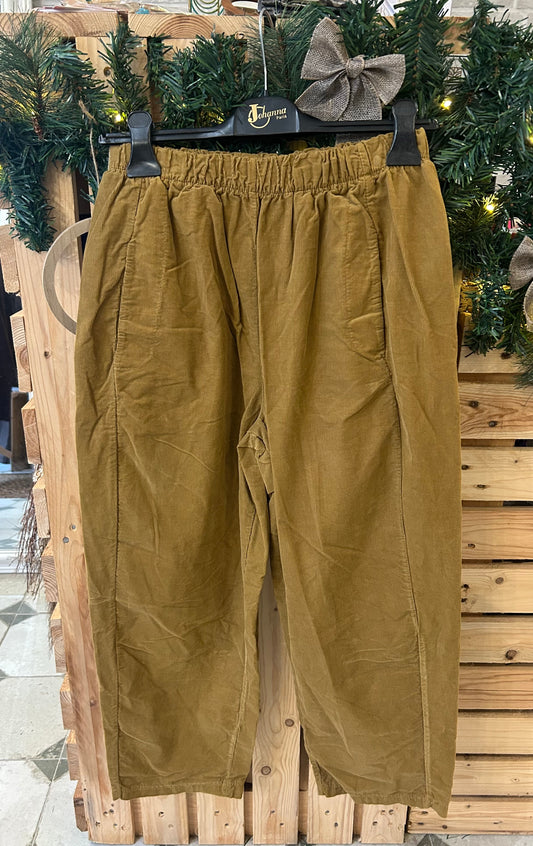 Pantalon Magique en velours curry - Johanna Paris