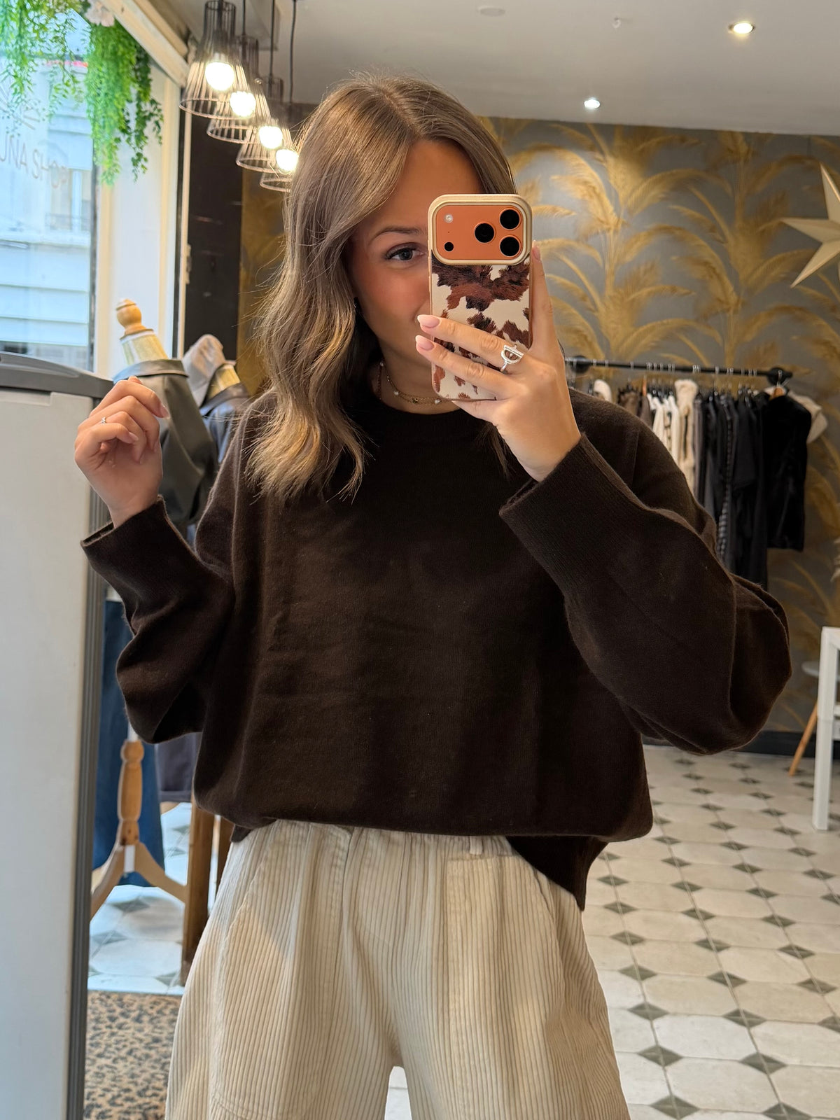 Pull en cachemire chocolat  - Johanna Paris