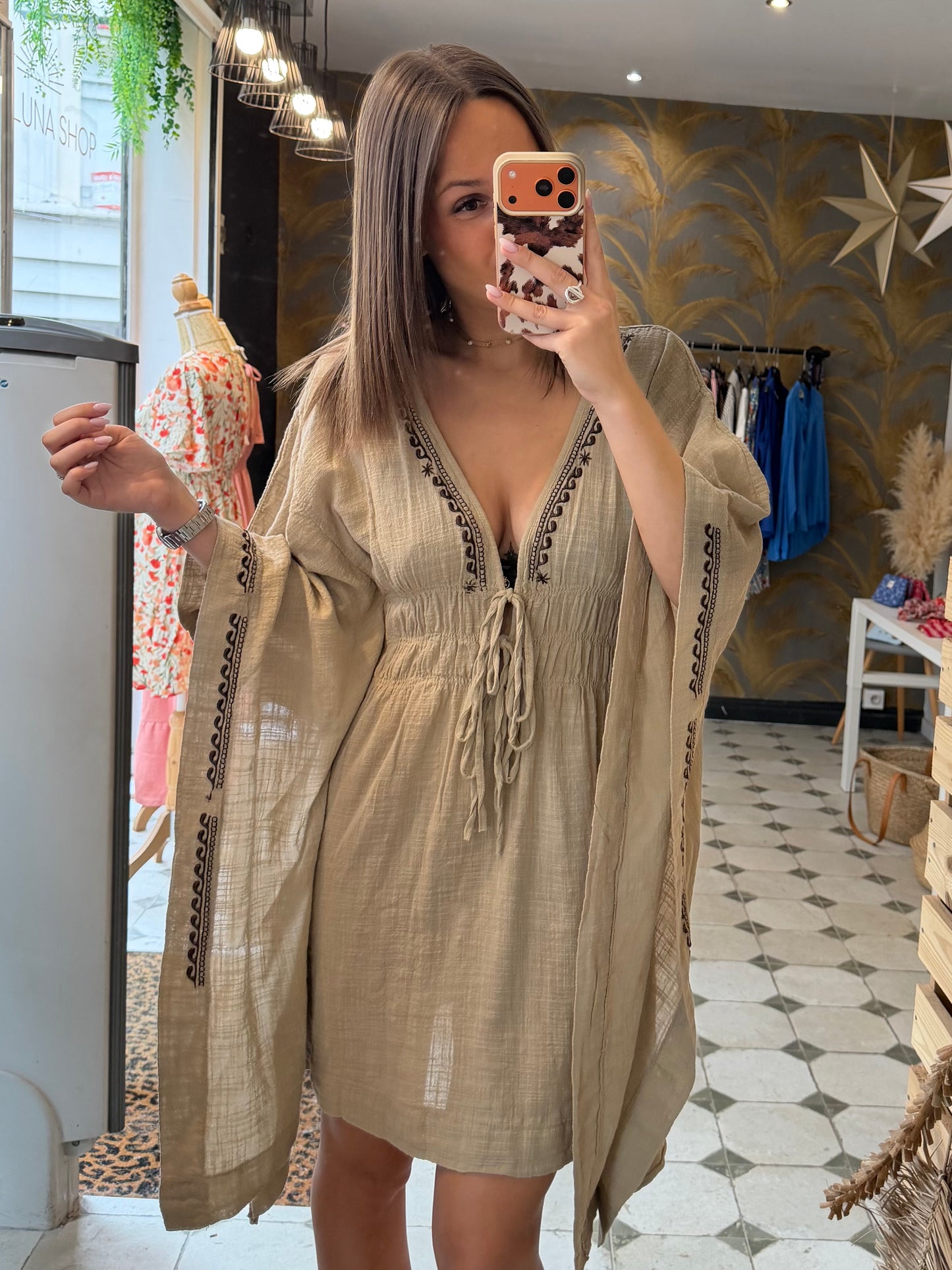 Kimono court beige - Johanna paris