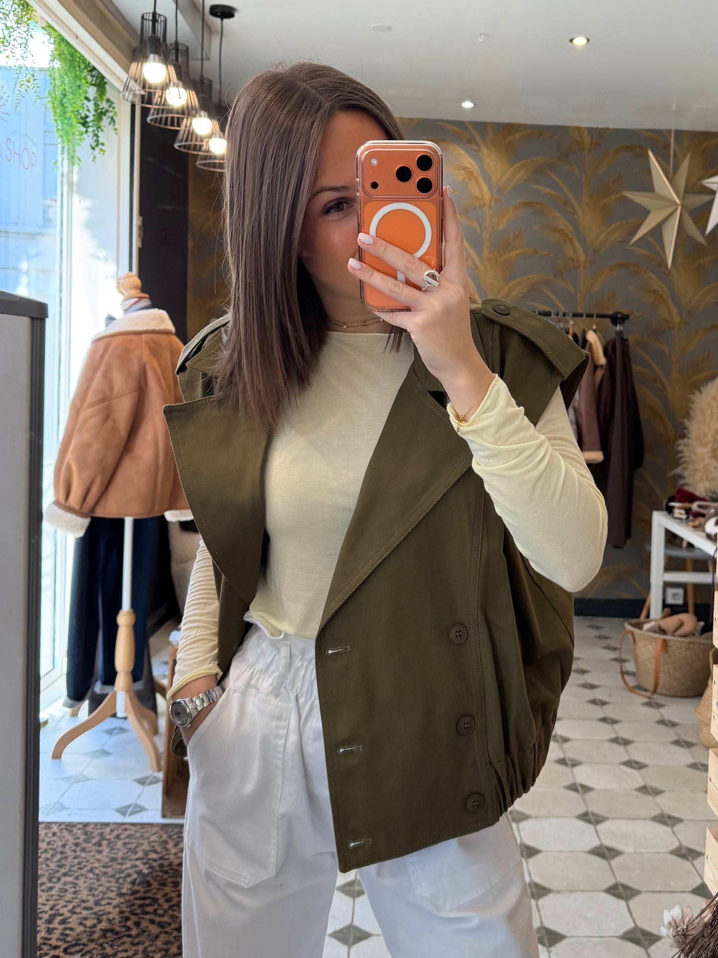 Gilet sans manches Pia kaki - Johanna Paris