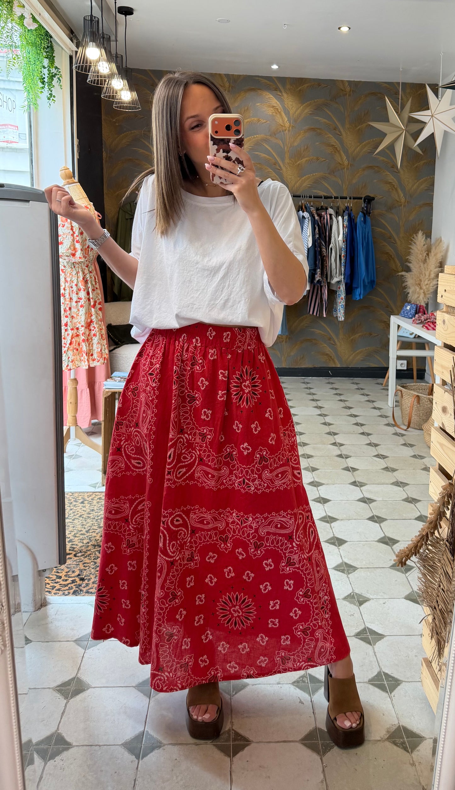 Jupe bandana rouge - Johanna Paris