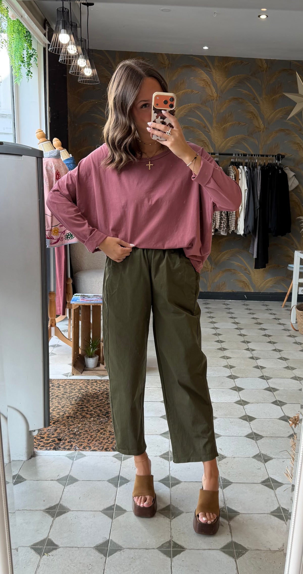Pantalon Magique en toile kaki clair - Johanna Paris